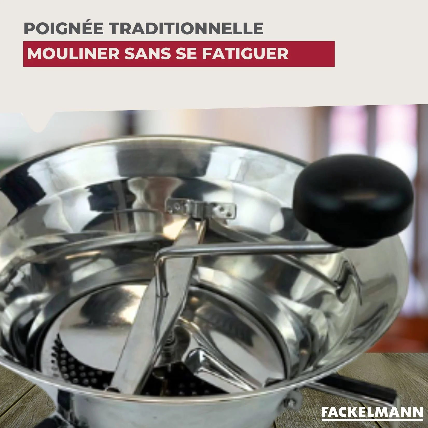 Moulin à légumes inox 24 cm Fackelmann Handmade Tradition - Image 6