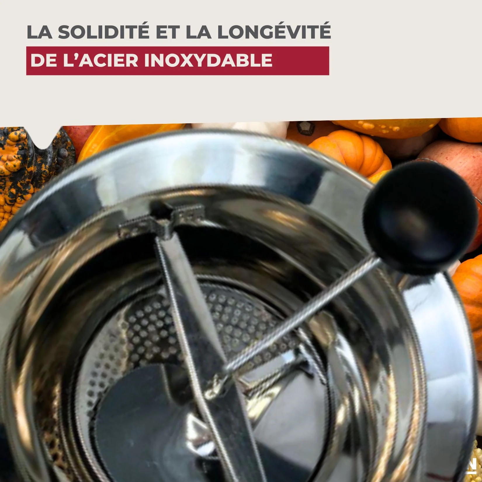 Moulin à légumes inox 24 cm Fackelmann Handmade Tradition - Image 9