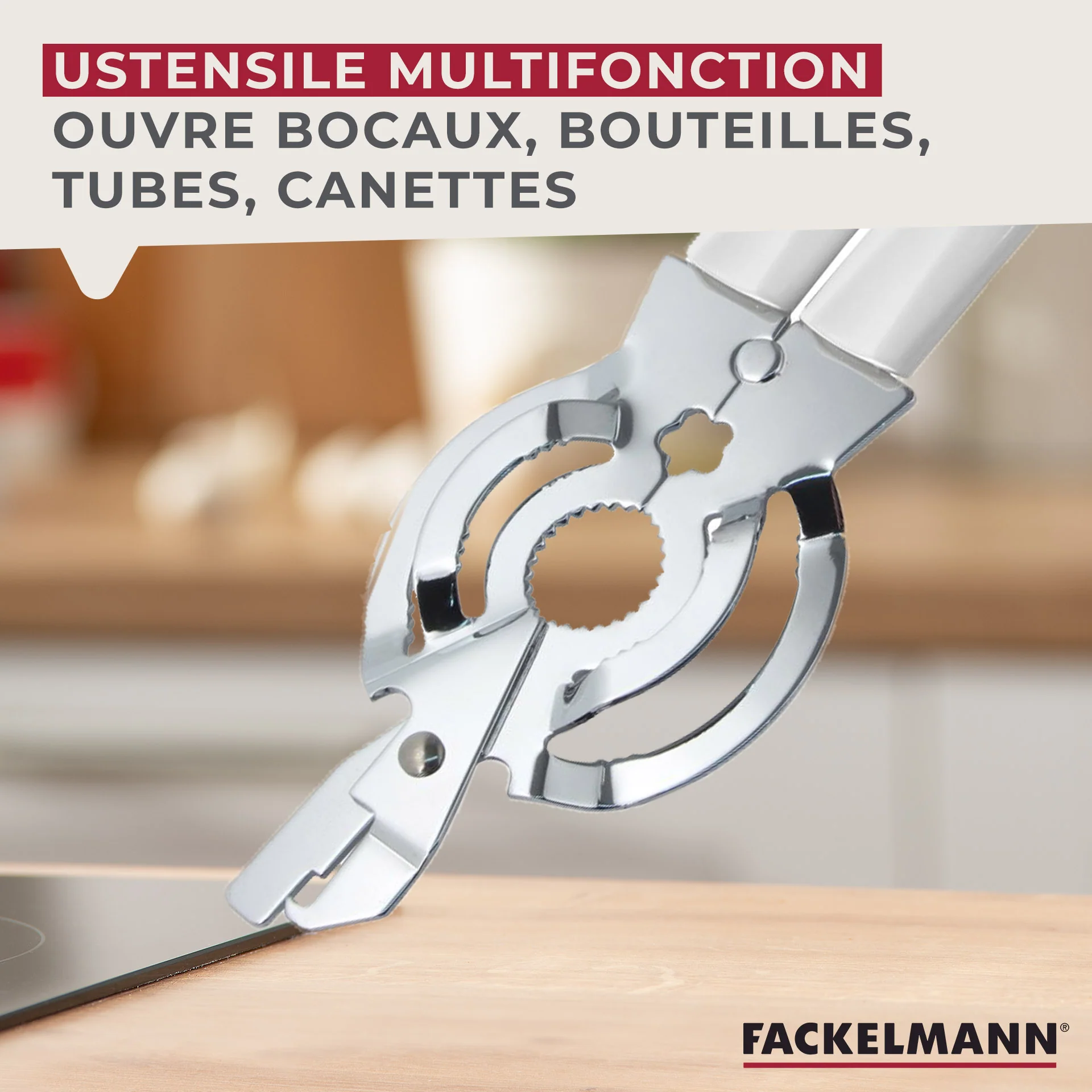 Ouvre bocal manuel multifonction 27 cm Fackelmann Arcadalina - Image 3