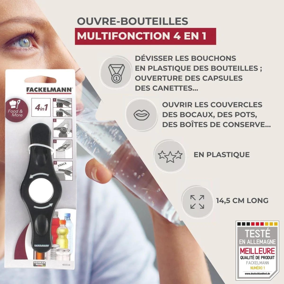 Ouvre bouteille 4 en 1 Fackelmann - Image 3