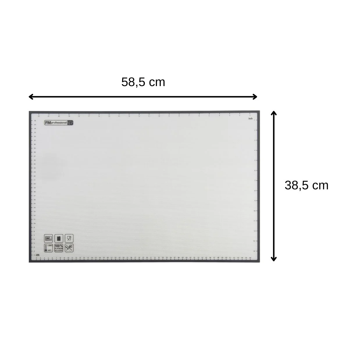 Papier de cuisson en silicone réemployable 39 x 59 cm FM Professional - Image 3