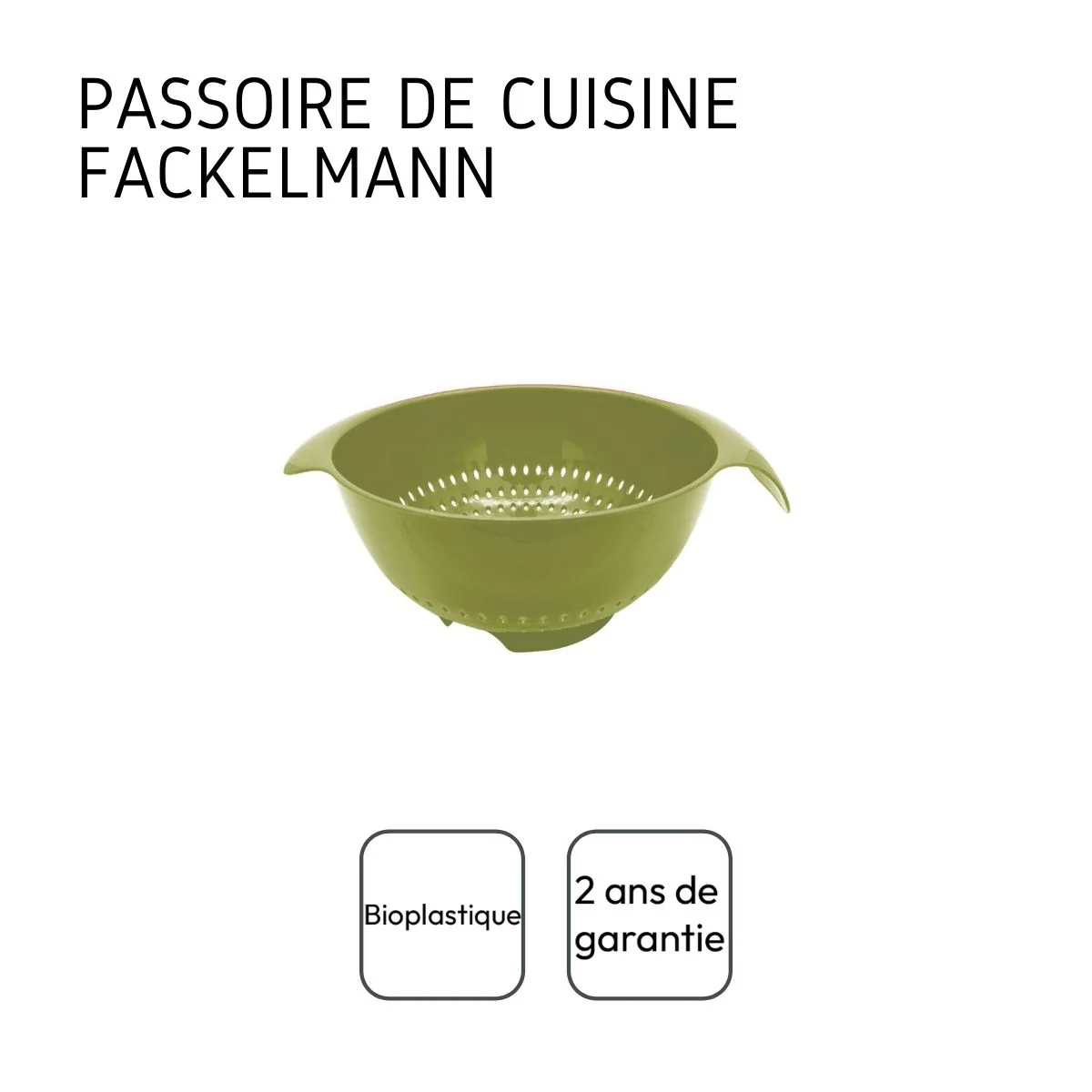 Passoire en plastique vert 23 cm de diamètre Fackelmann Zéro - Image 4