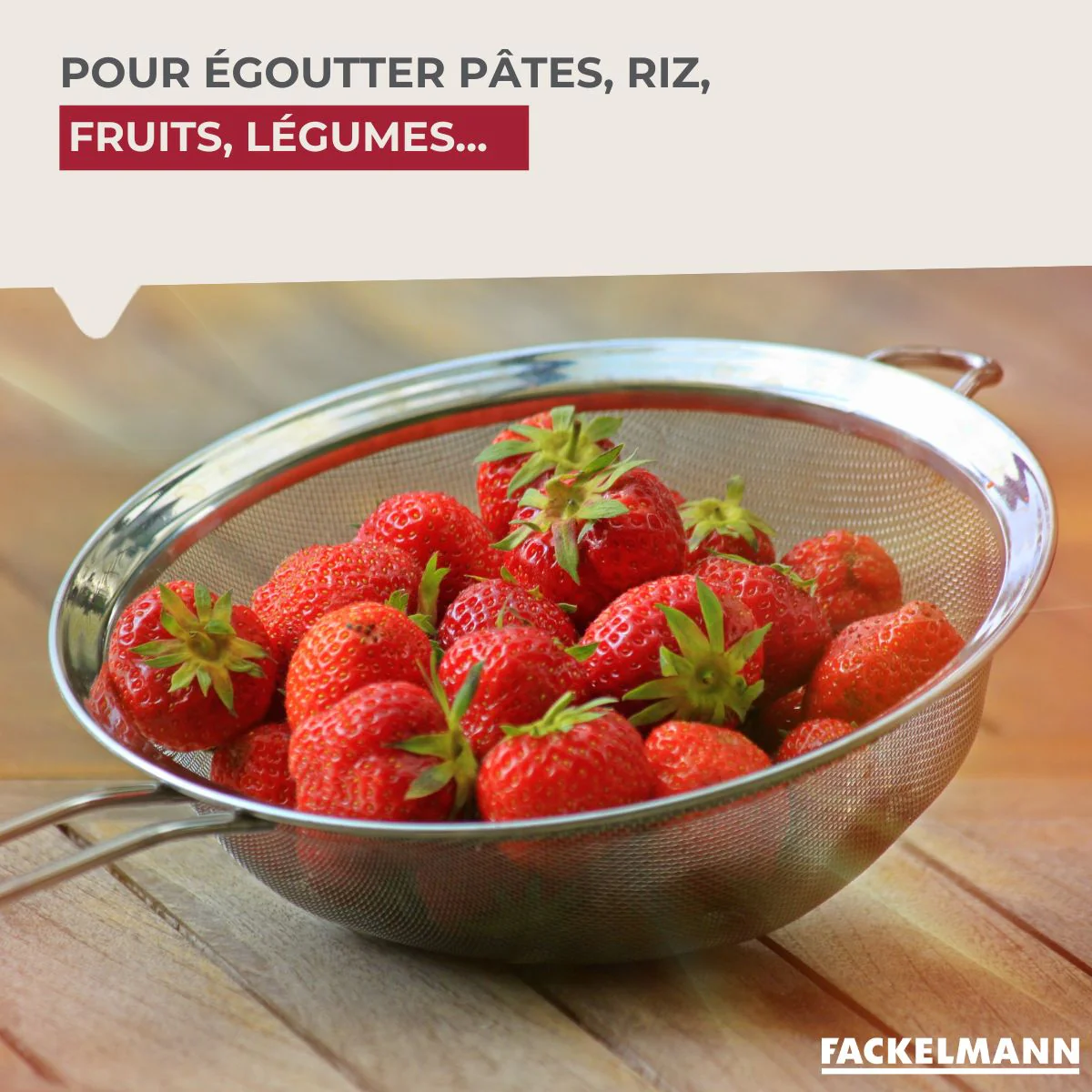 Passoire Chinois 16 cm de diamètre en inox Fackelmann - Image 5