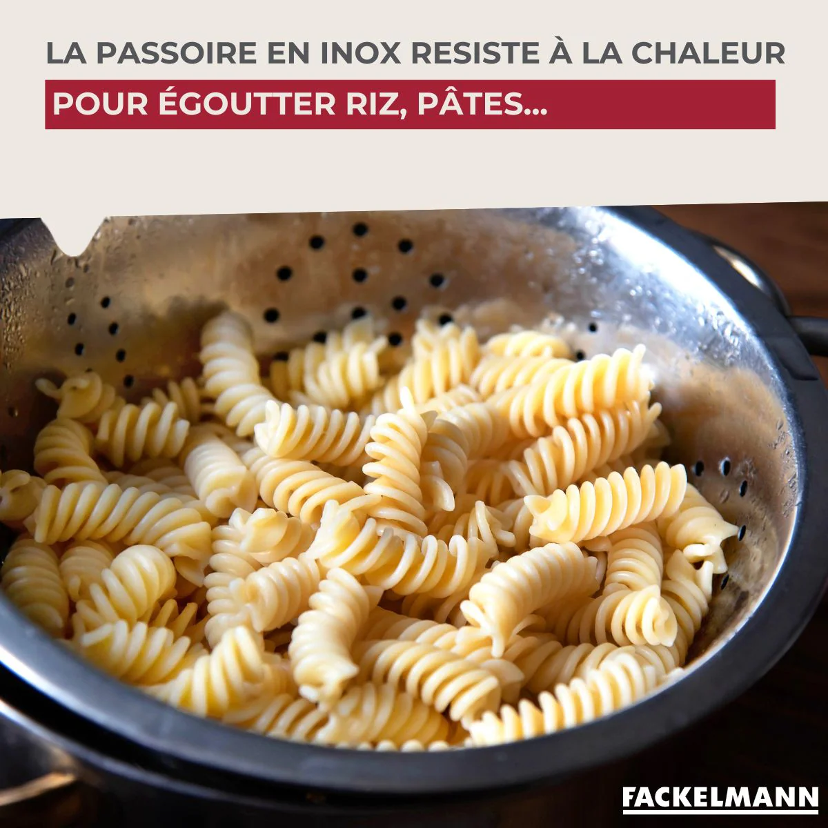 Passoire inox 24 cm avec anses Fackelmann - Image 5