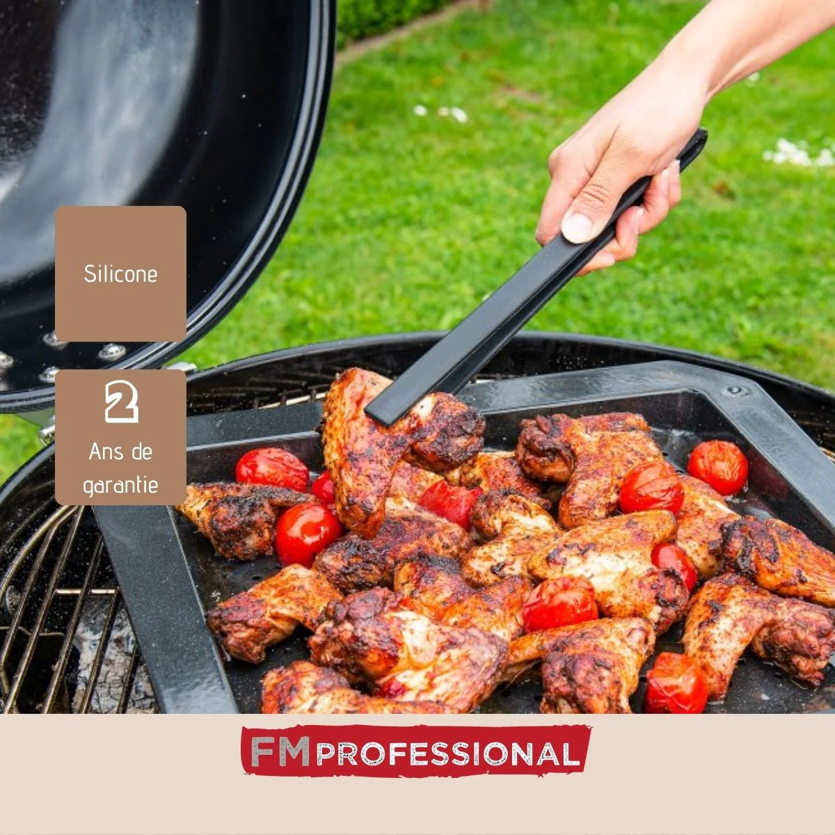 Pince à barbecue silicone 29 cm FM Professional Barbecue - Image 4