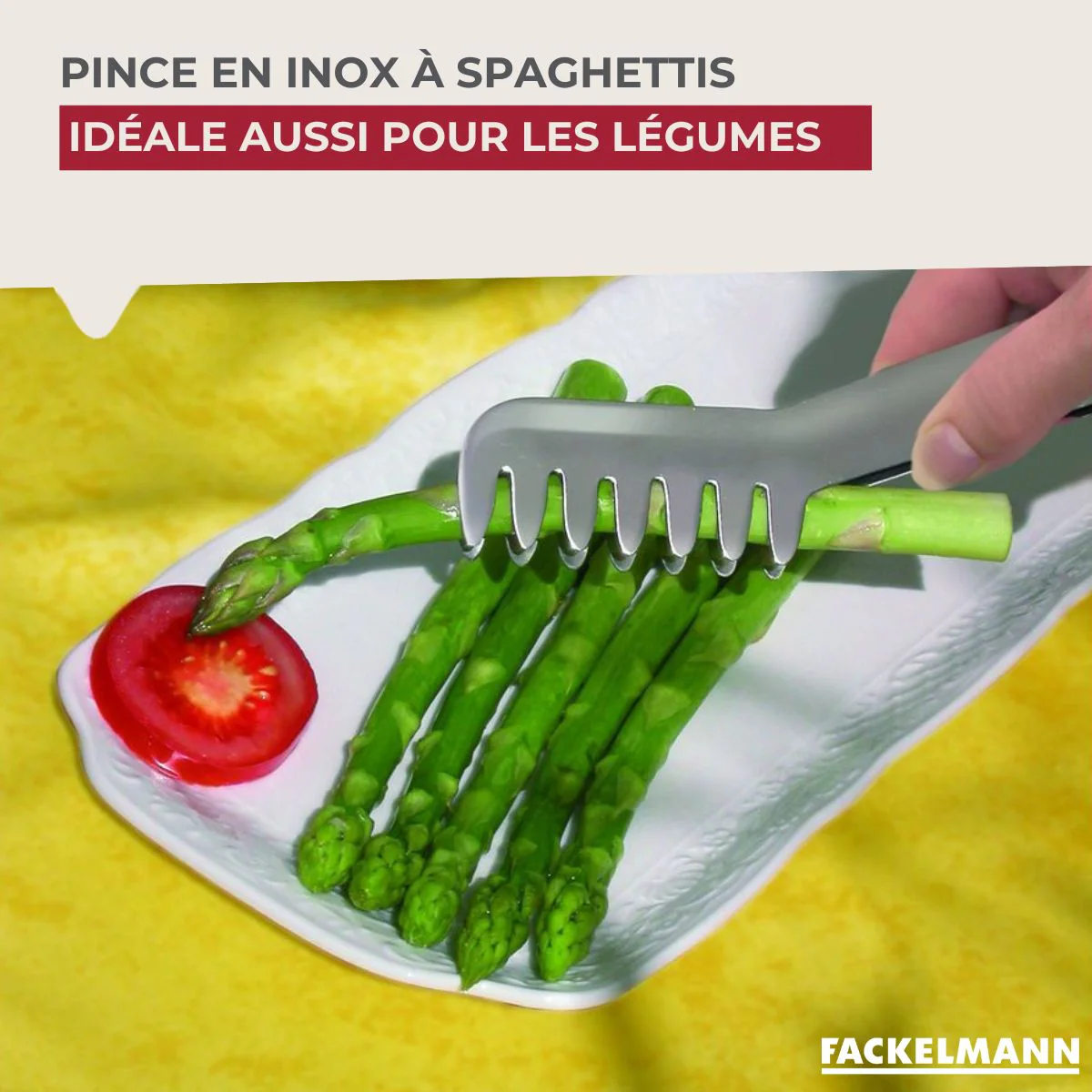 Pince à spaghettis, de cuisine en Acier inoxydable 19 cm Fackelmann - Image 5