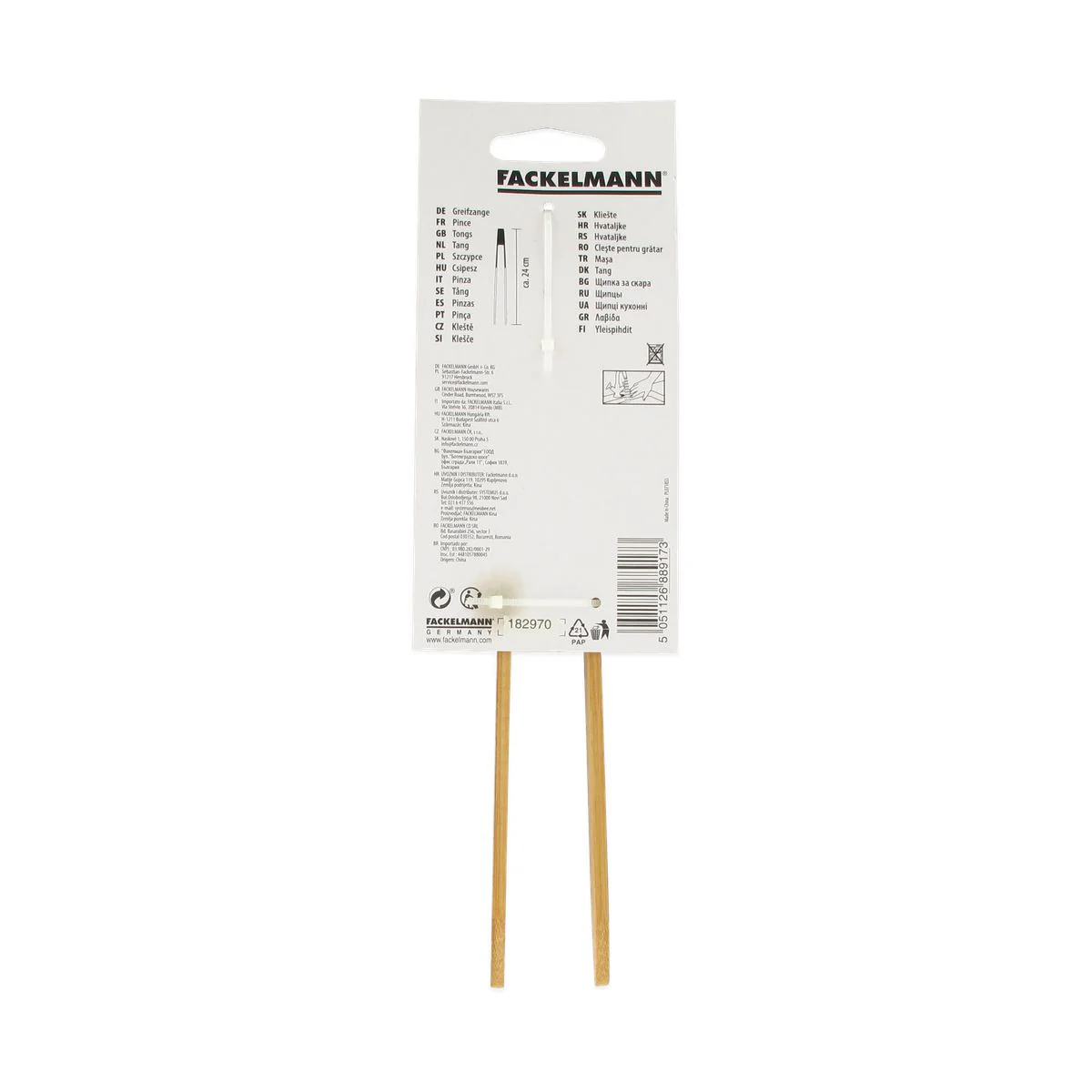 Pince de cuisine aimantée en bois 24 cm Fackelmann Wood Edition - Image 6