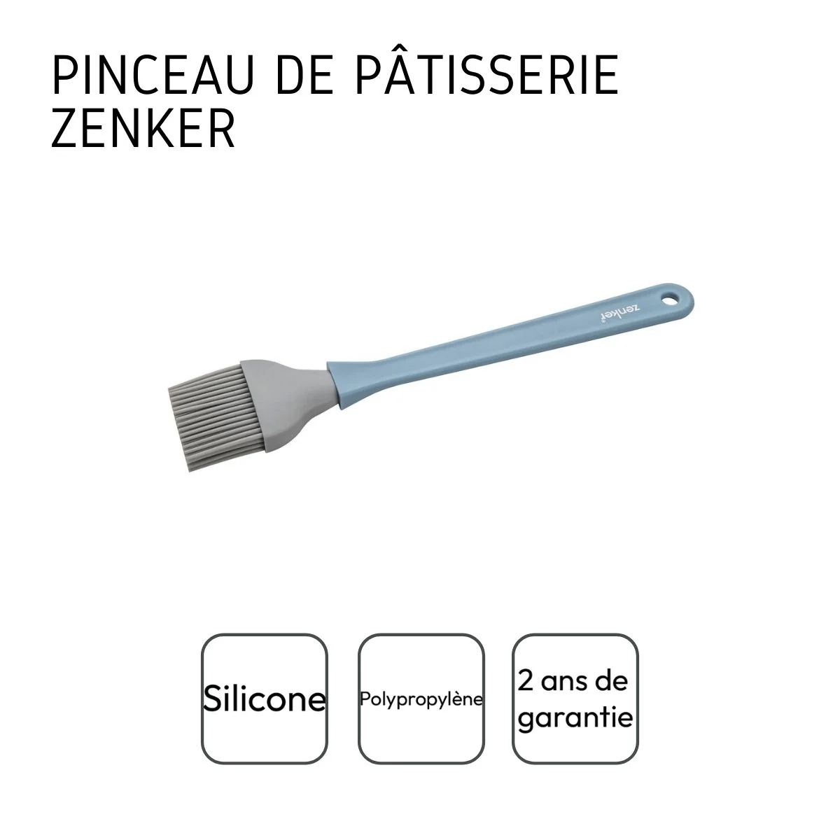 Pinceau de cuisine et de pâtisserie 25 cm en poils silicone Zenker Sweet Sensation - Image 4