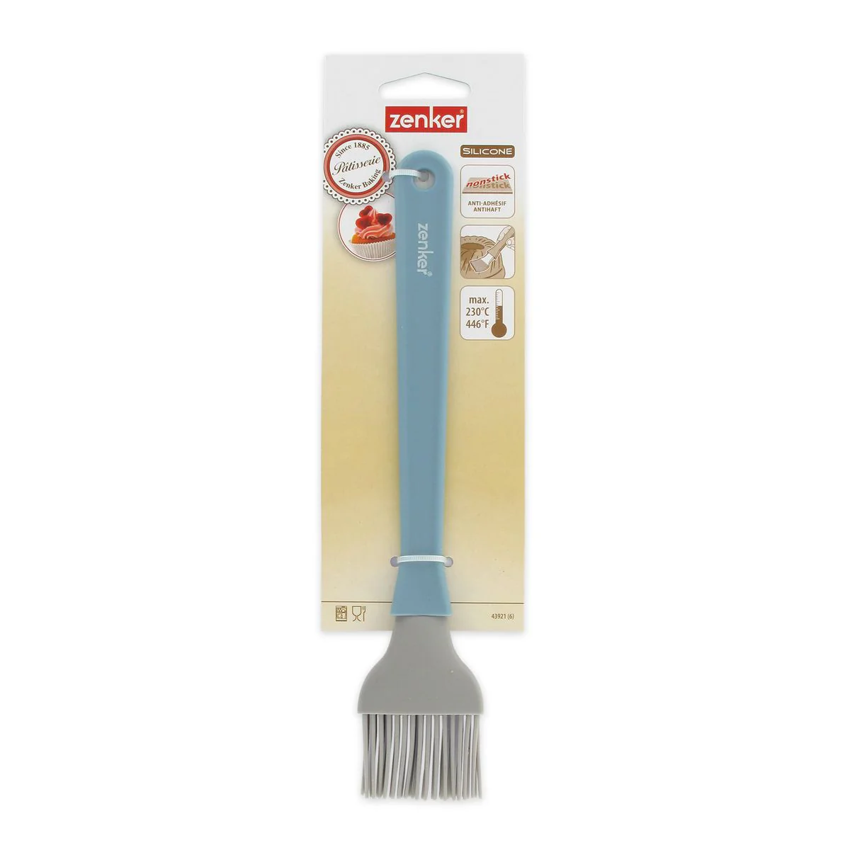 Pinceau de cuisine et de pâtisserie 25 cm en poils silicone Zenker Sweet Sensation - Image 5