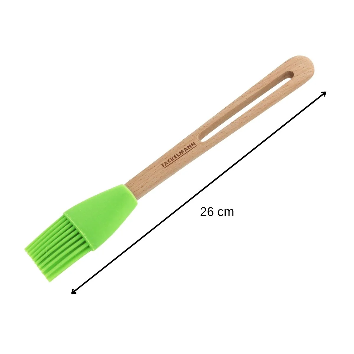 Pinceau de cuisine et de pâtisserie 26 cm en poils silicone Fackelmann Nature - Image 3