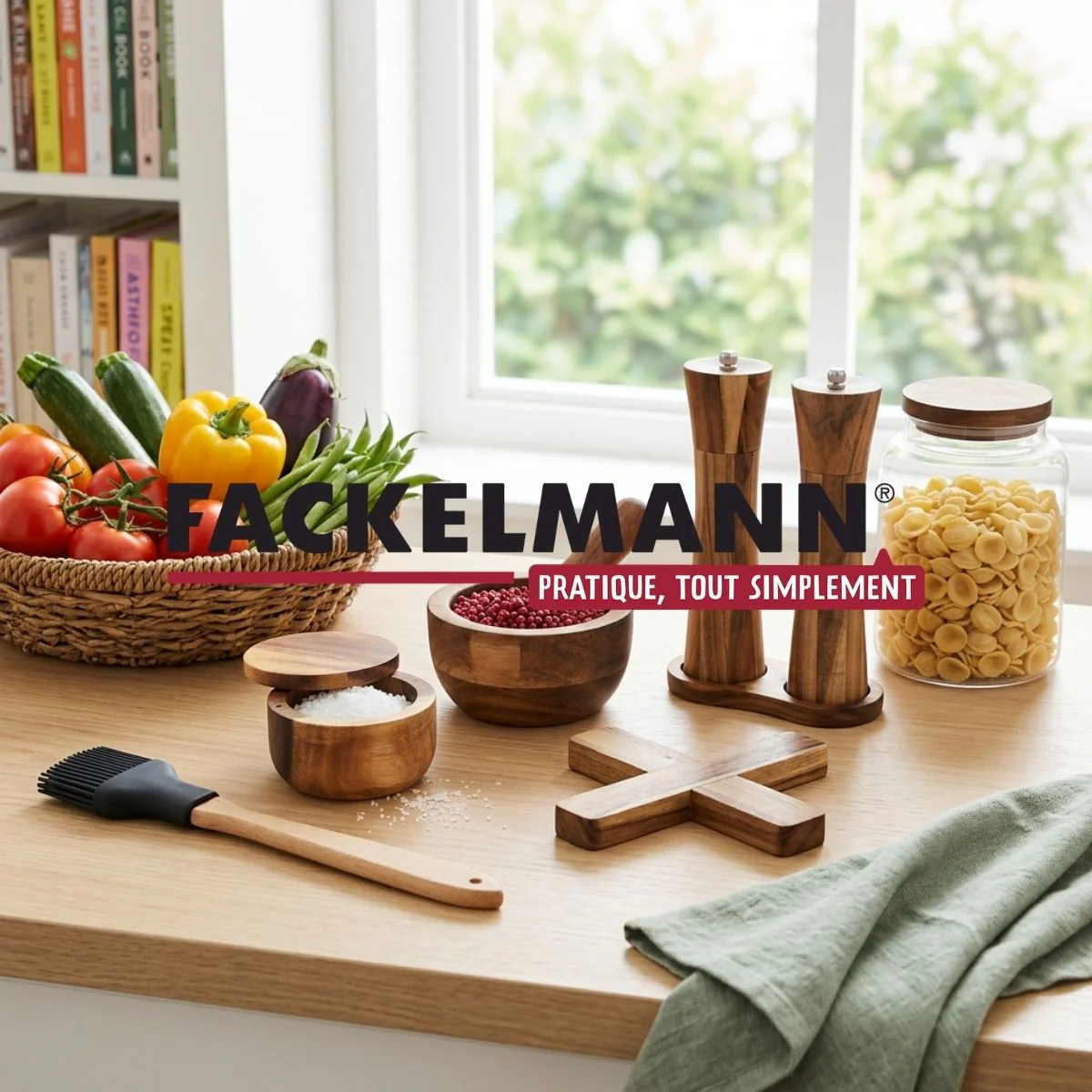 Pinceau de cuisine silicone 29 cm Fackelmann Acacia - Image 7