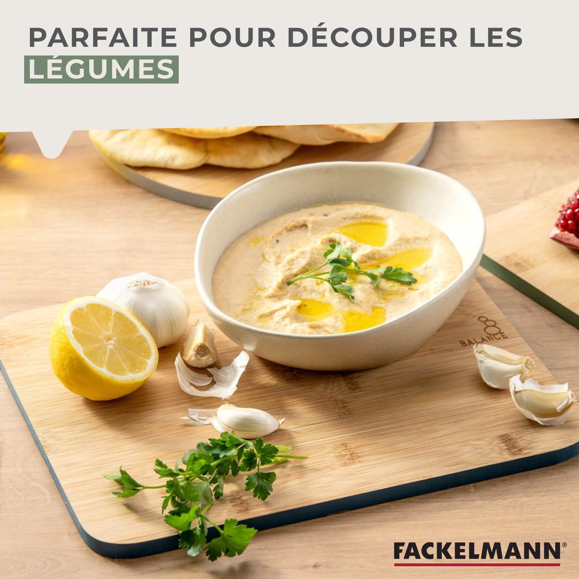 Planche à découper en bambou 30 x 23 cm Fackelmann Balance - Image 4