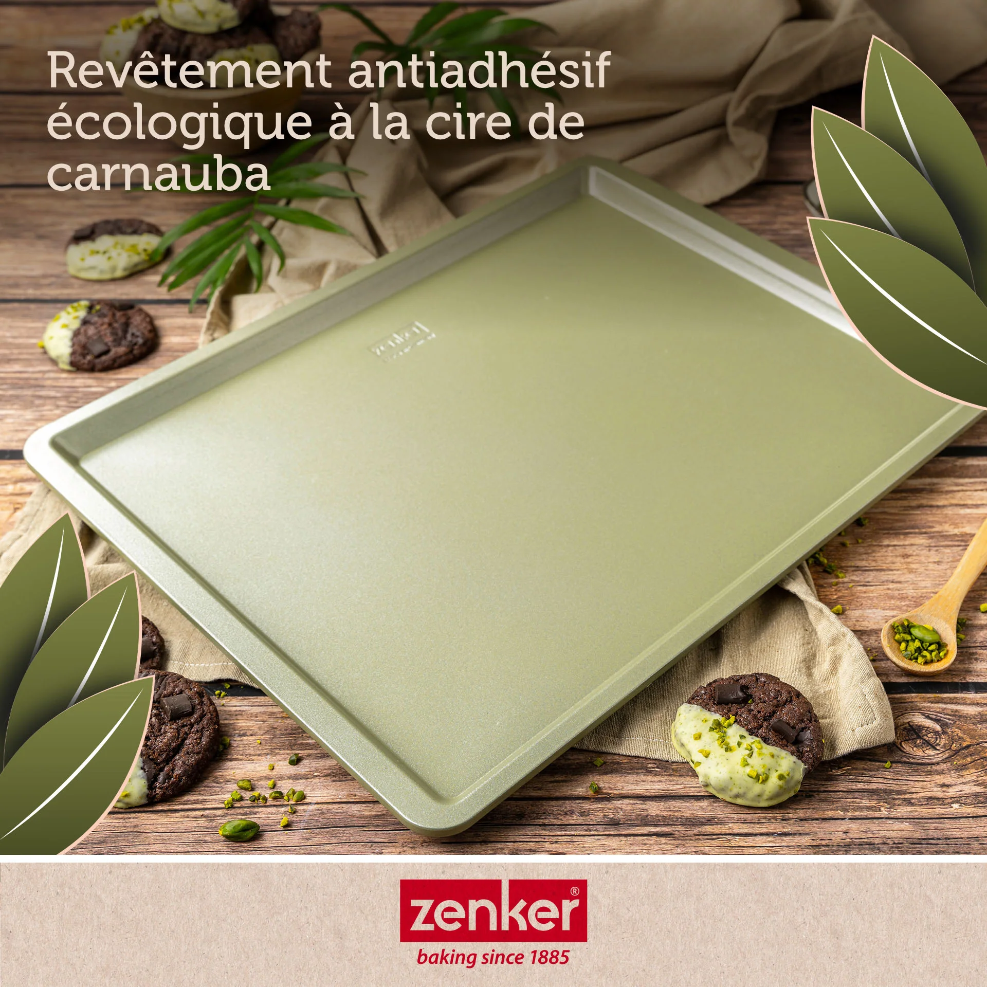 Plaque à pâtisserie 42 x 32 cm Zenker Green Vision - Image 6