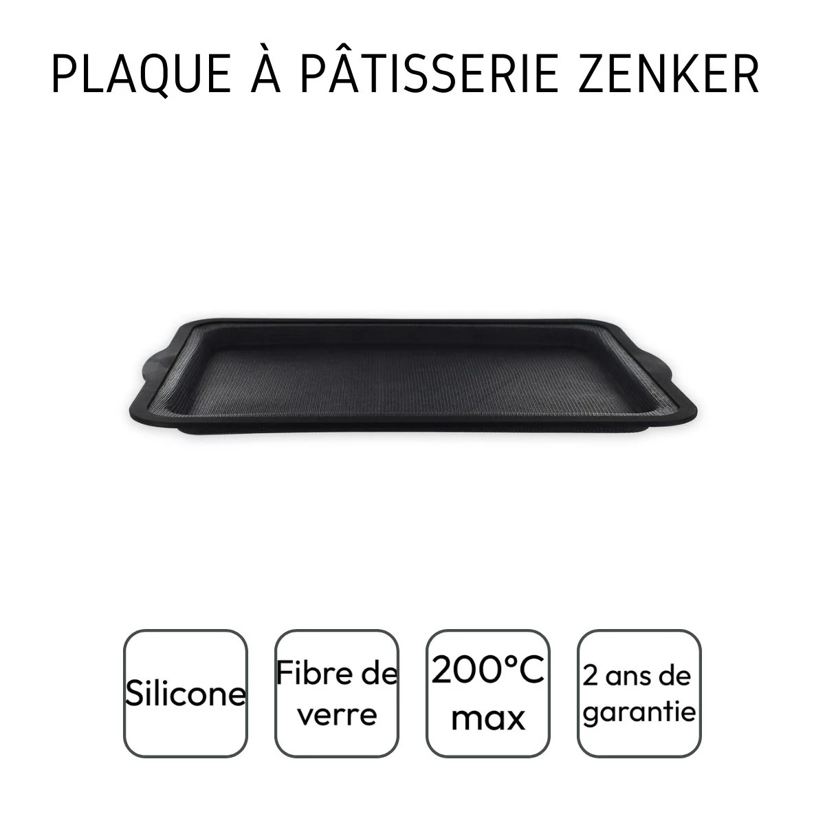 Plaque à pâtisserie rectangle 35 x 26 cm Zenker Silicone fibre de verre - Image 4