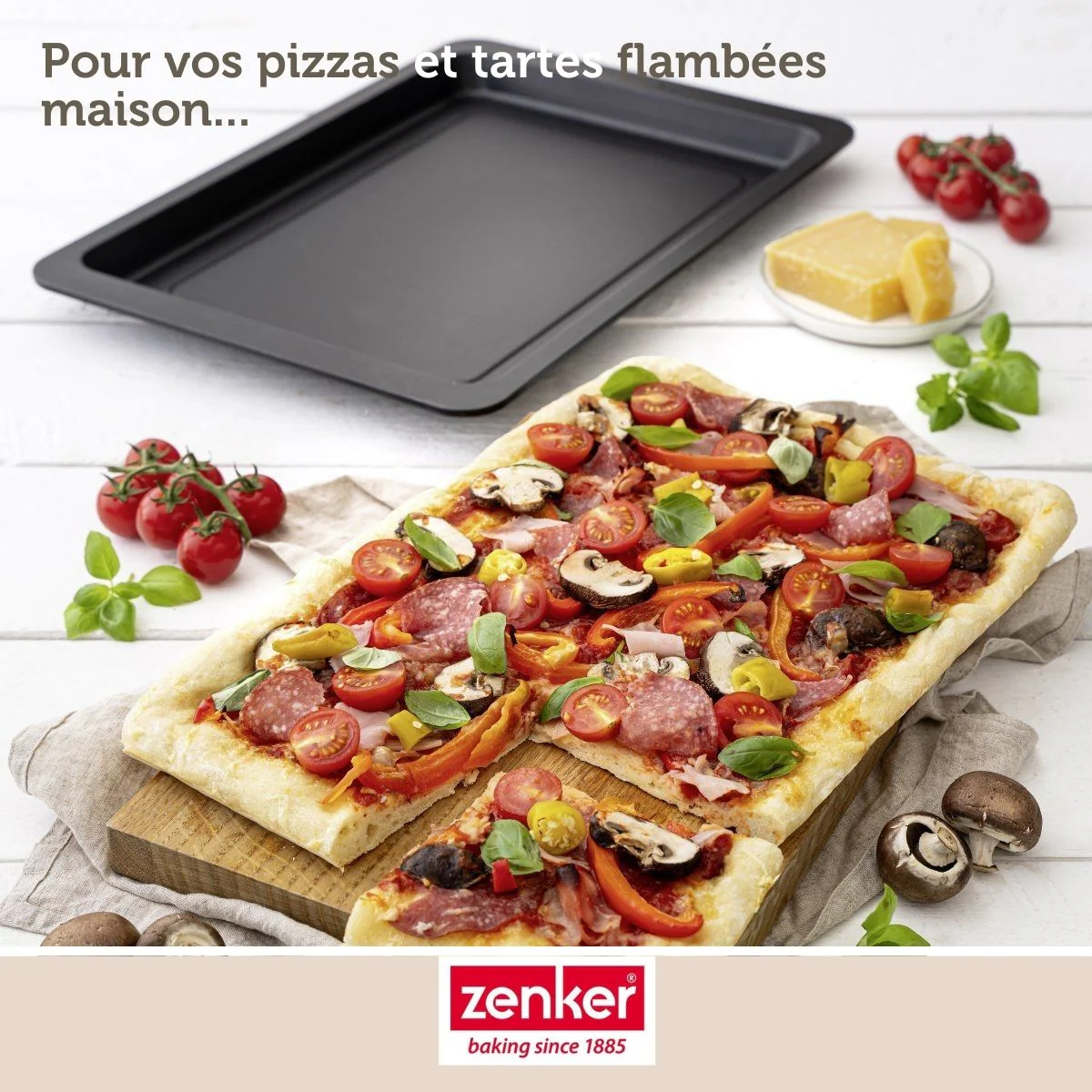 Plaque à pizza rectangulaire 42 x 29 cm Zenker Spécial Countries - Image 6