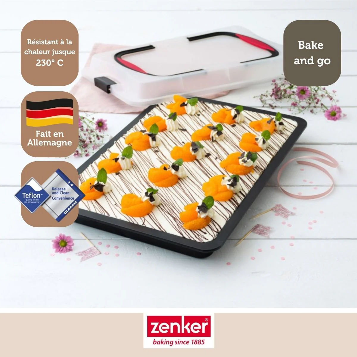 Plaque de cuisson 42 x 29 cm avec couvercle Zenker Special To Go - Image 6