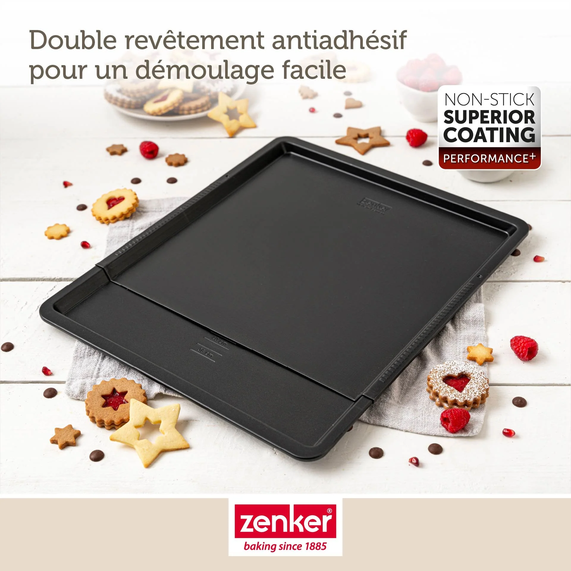 Plaque de cuisson four extensible de 37 à 52 cm Zenker Perfect Black + - Image 7