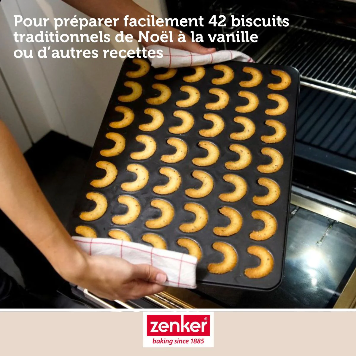 Moule pour vanille kipferl croissant vanille 42 x 32 cm Zenker Special Creative - Image 4