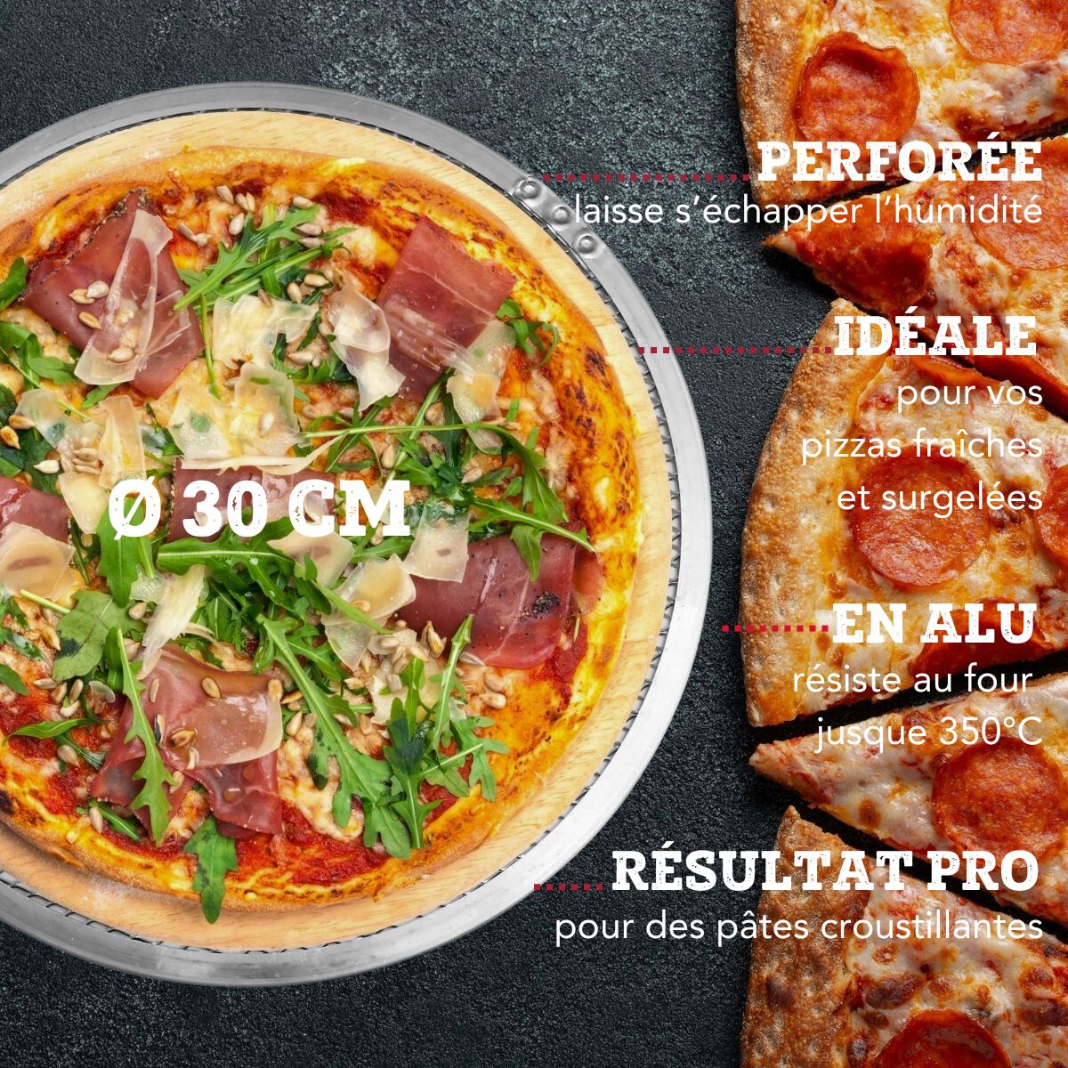 Plaque pizza surgelée 30 cm FM Professional - Image 6
