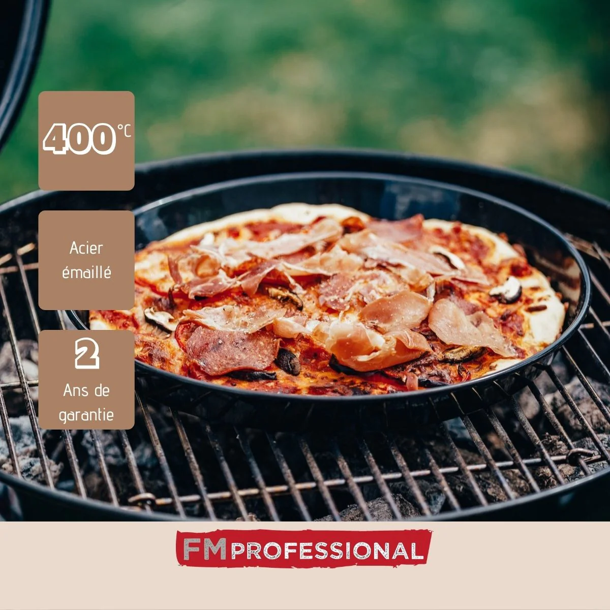 Plaque à pizza perforée ronde four et barbecue 32 cm FM Professional Barbecue - Image 11