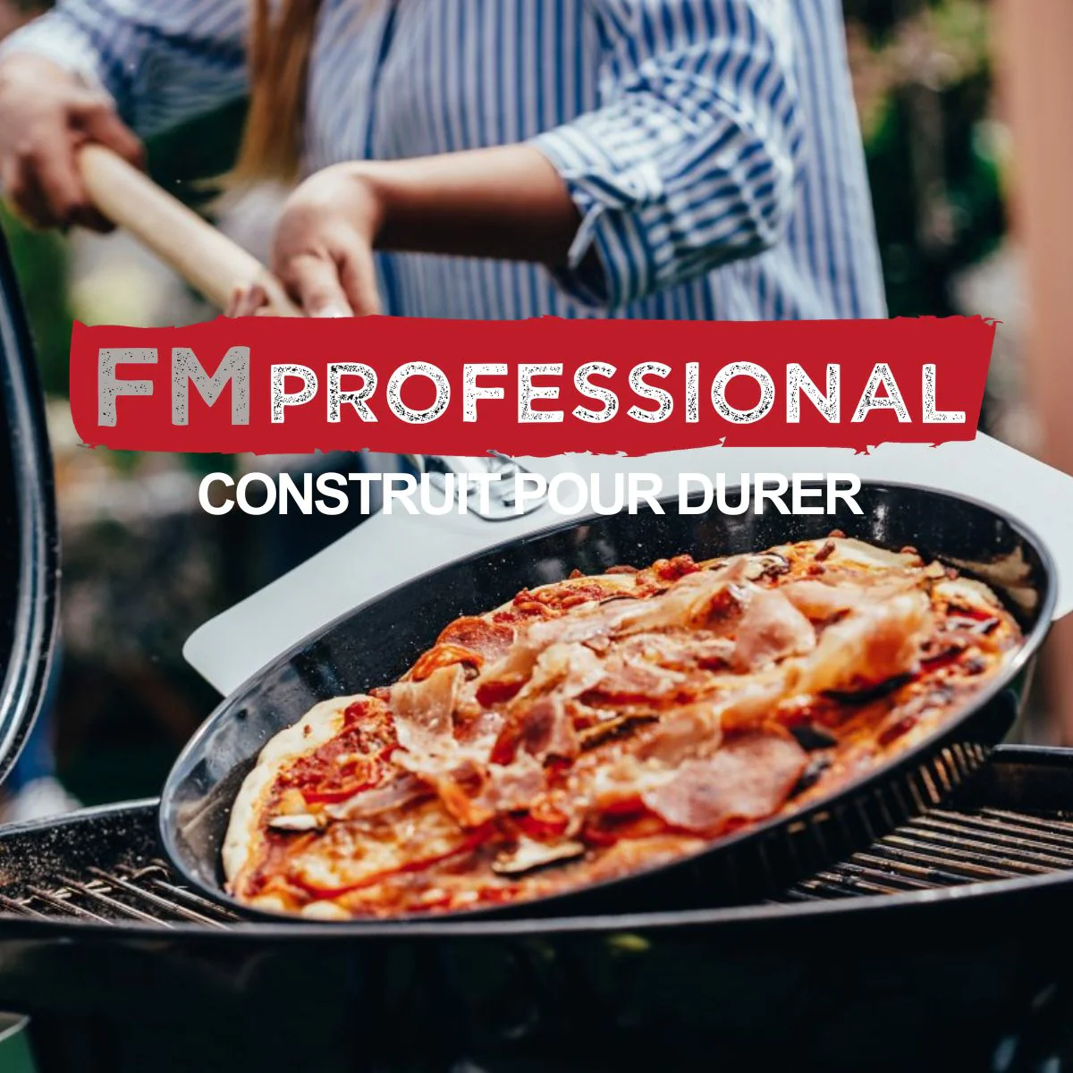Plaque à pizza perforée ronde four et barbecue 32 cm FM Professional Barbecue - Image 7