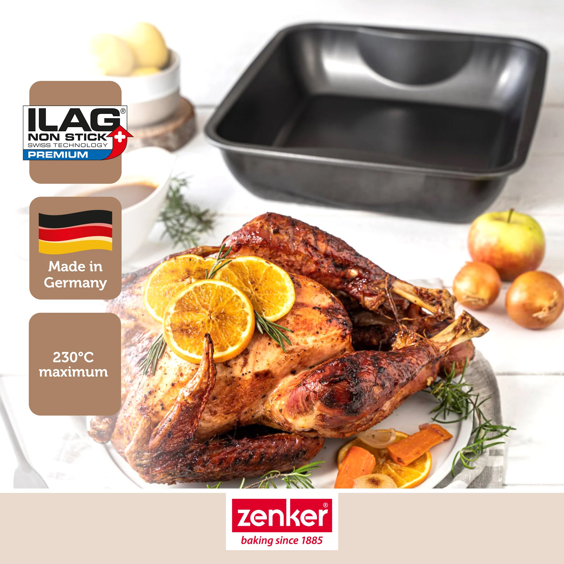 Plat à four XXL rectangle 40 x 34 cm Zenker Spécial Cooking - Image 2
