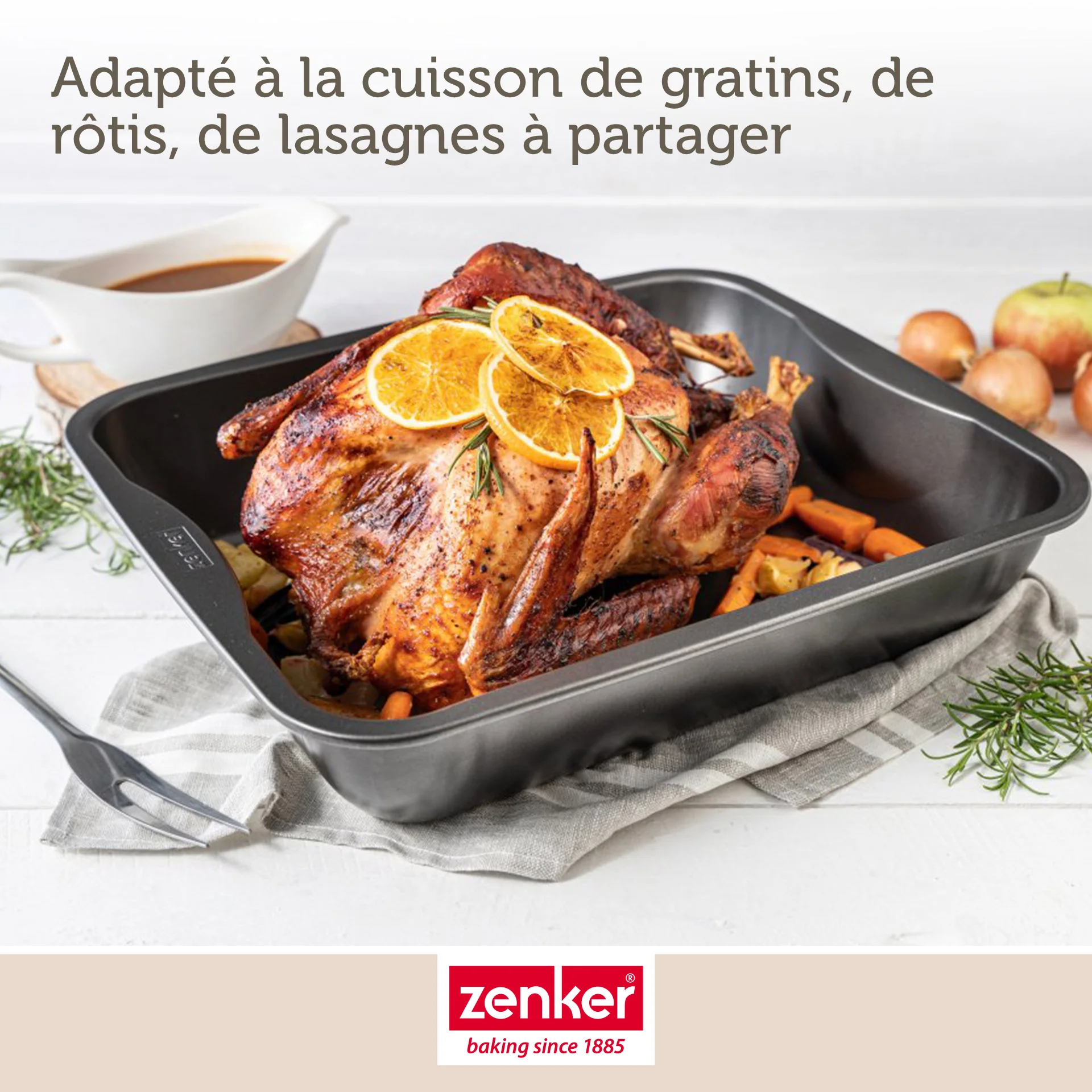 Plat à four XXL rectangle 40 x 34 cm Zenker Spécial Cooking - Image 5