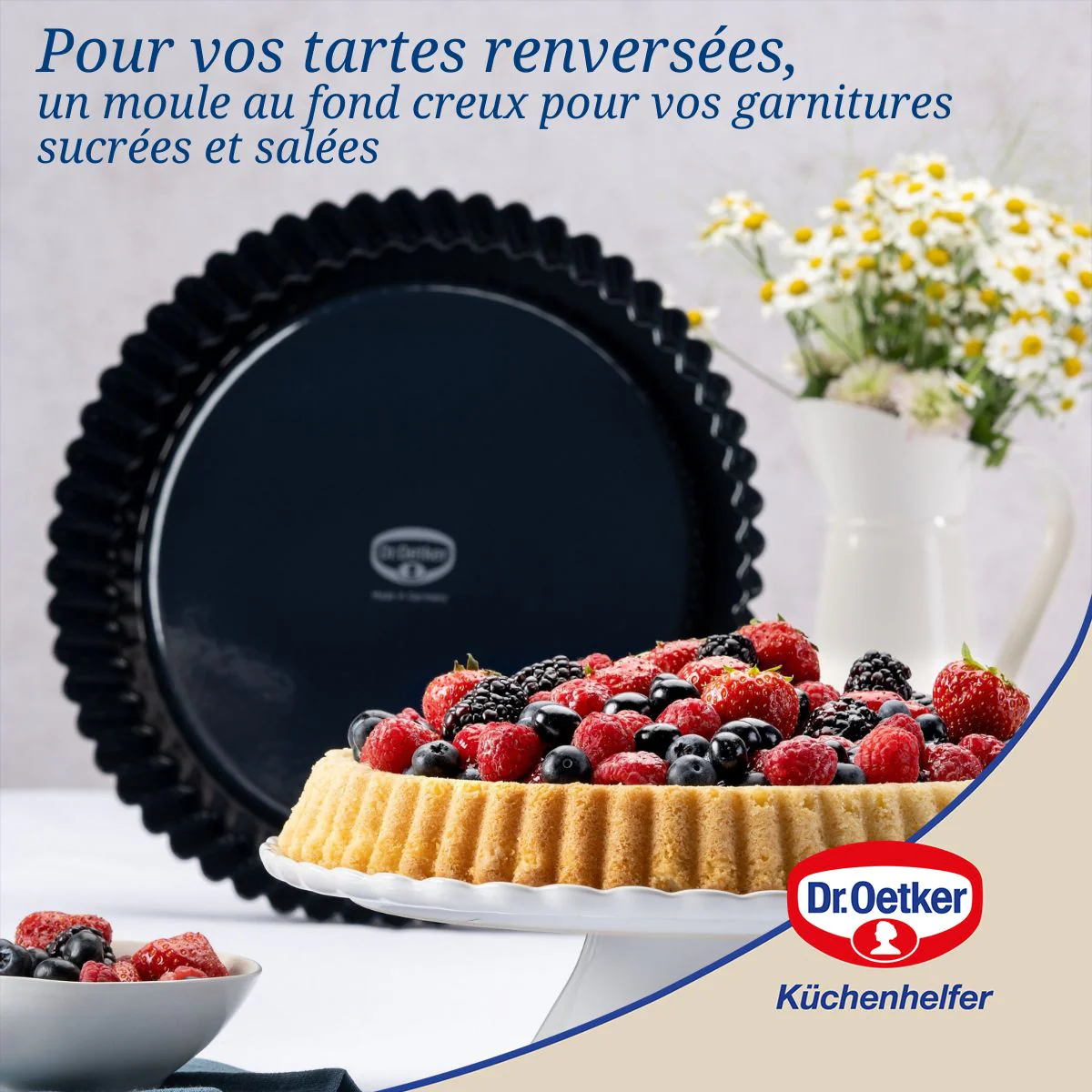 Plat à tarte 28 cm avec revêtement en quartz émaillé Dr.Oetker Back Liebe - Image 4