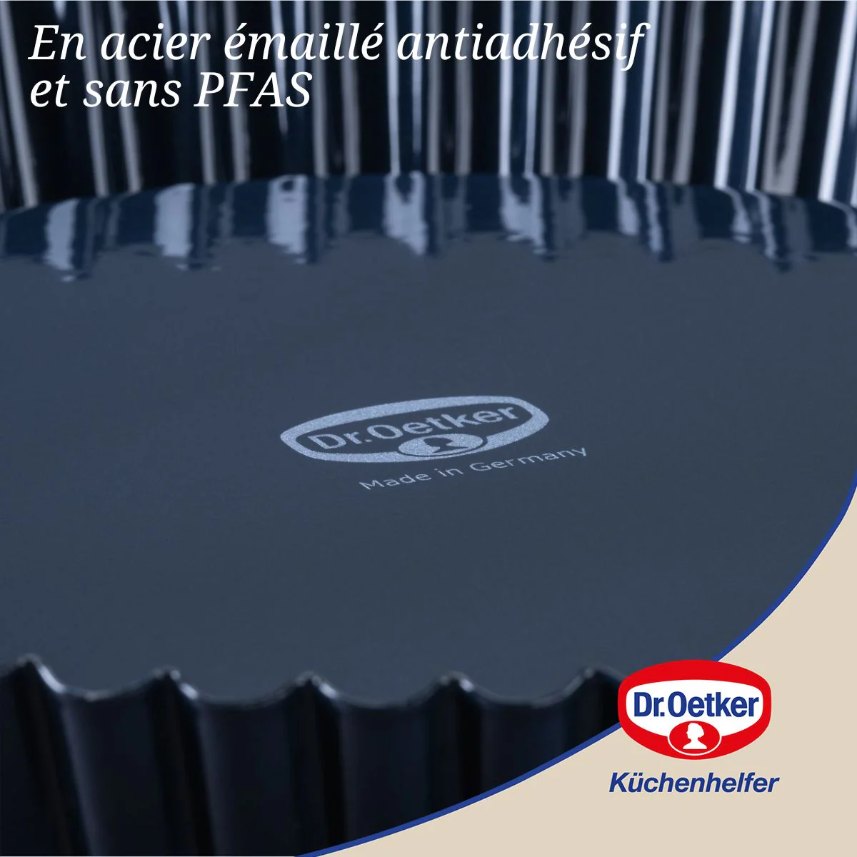 Plat à tarte 28 cm avec revêtement en quartz émaillé Dr.Oetker Back Liebe - Image 5