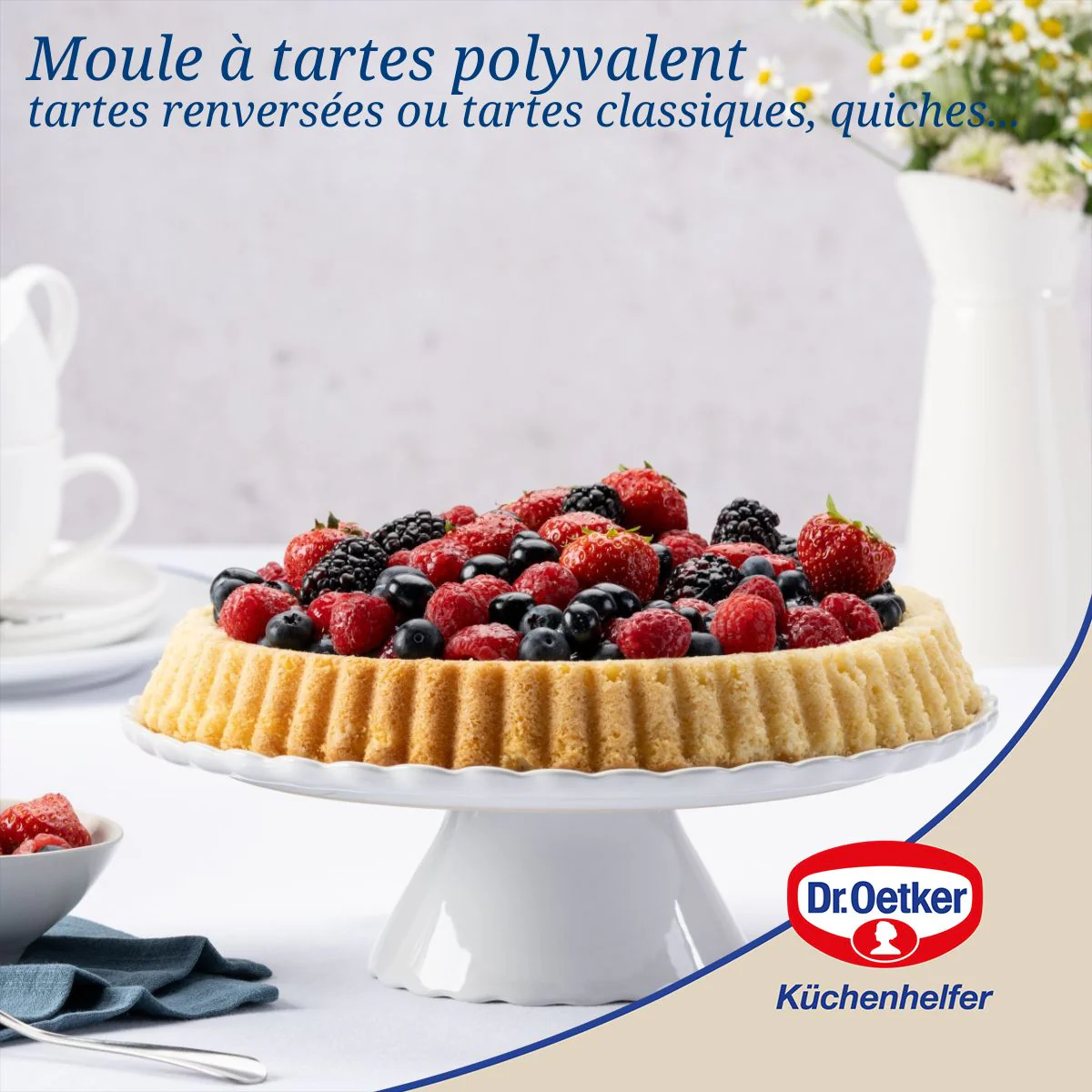 Plat à tarte 28 cm avec revêtement en quartz émaillé Dr.Oetker Back Liebe - Image 6