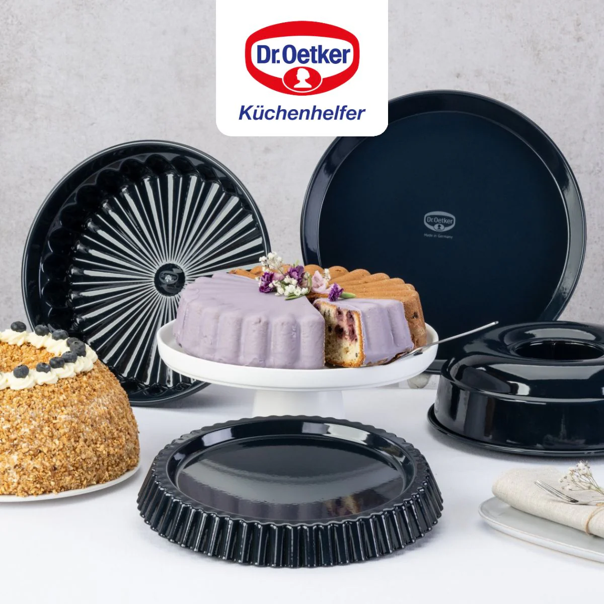 Plat à tarte 28 cm avec revêtement en quartz émaillé Dr.Oetker Back Liebe - Image 8