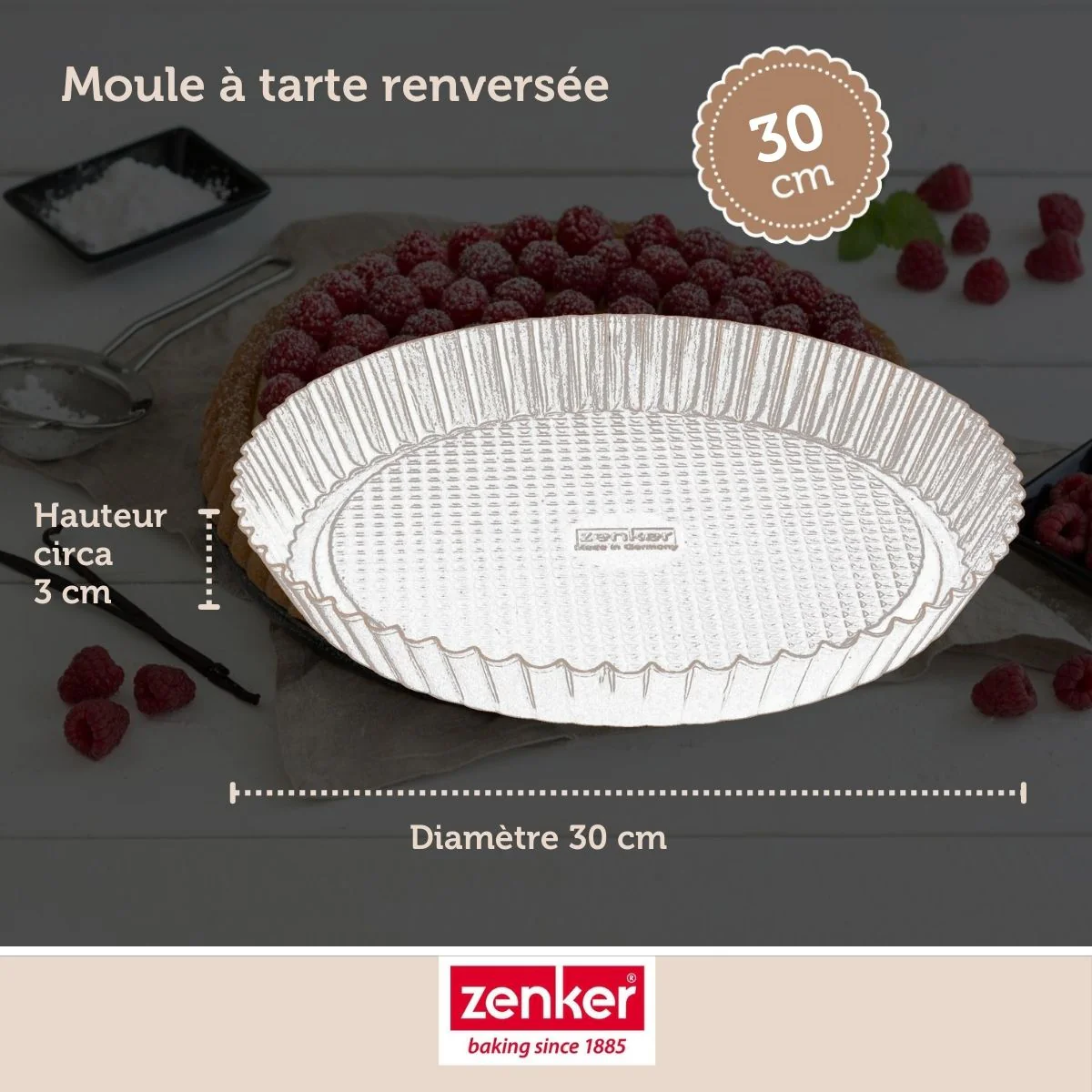 Moule à tarte renversée 30 cm Zenker Black Metallic - Image 3