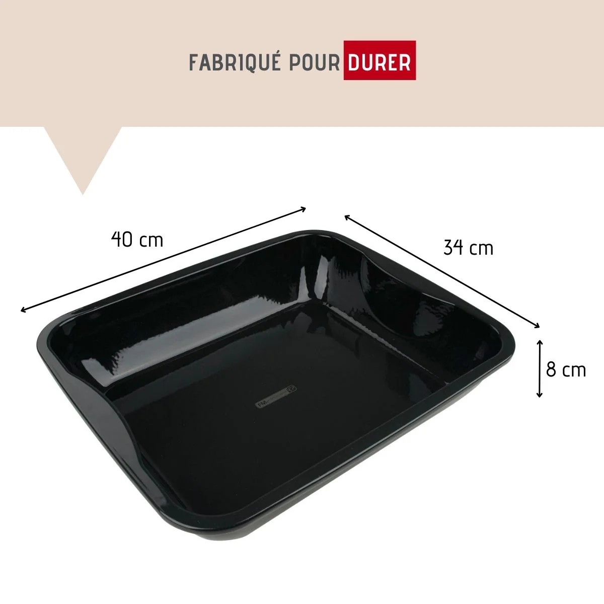 Plat à four en acier émaillé 40 x 34 cm FM Professional Barbecue - Image 10