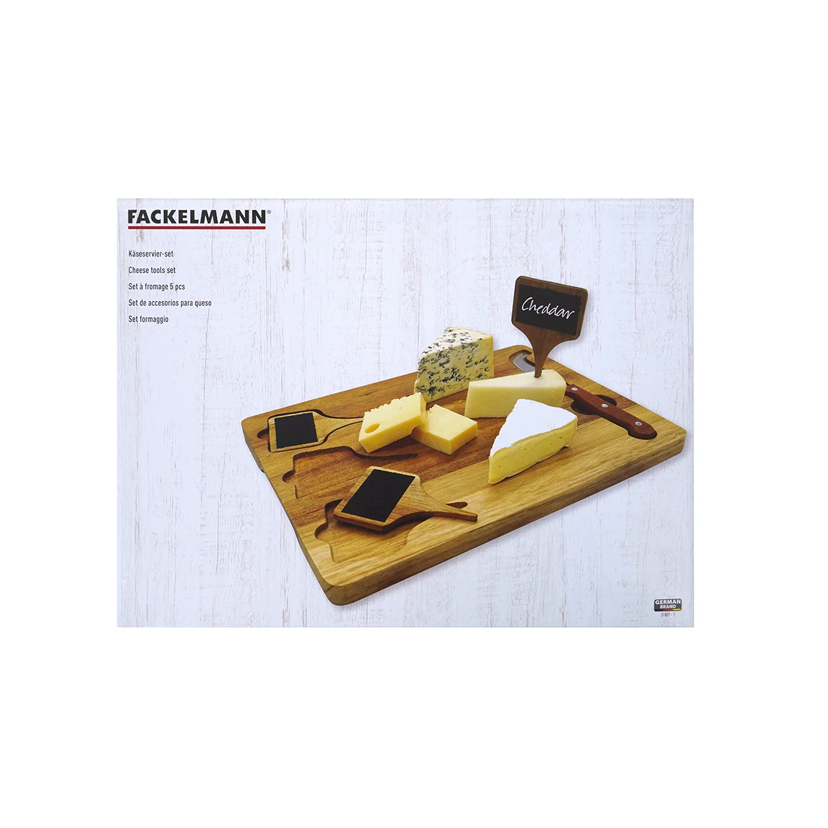 Plateau de fromages avec ardoises et couteau à fromage 32 x 23 cm Fackelmann - Image 5