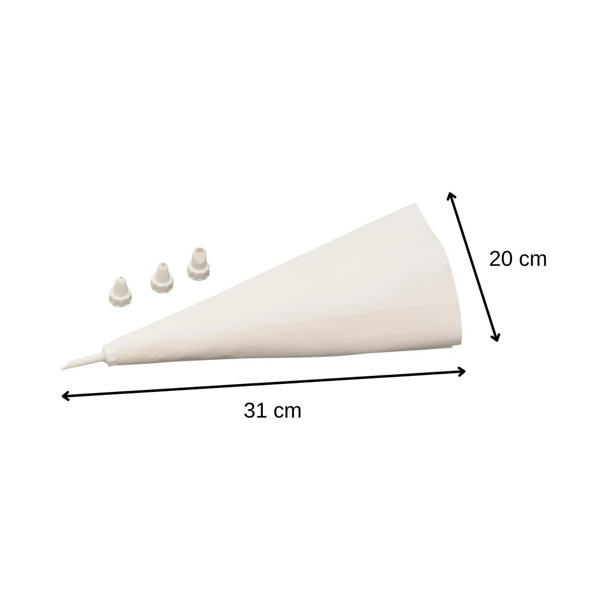 Poche à douille réemployable et 4 embouts plastique 31 cm Zenker Smart Pastry - Image 3