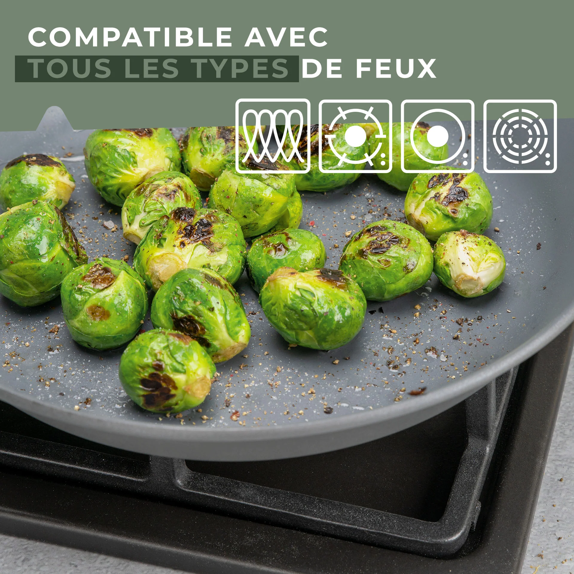 Poêle à frire et couvercle de cuisson de 20 cm de diamètre Fackelmann Ecolution - Image 6