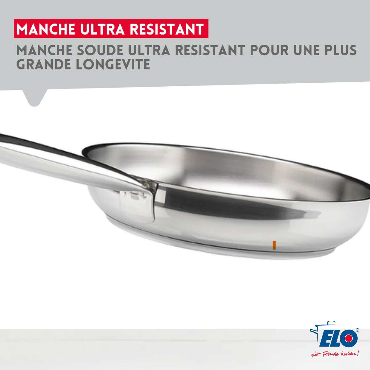 Poêle à frire en inox 18/10 32 cm Elo Profi Therm - Image 4