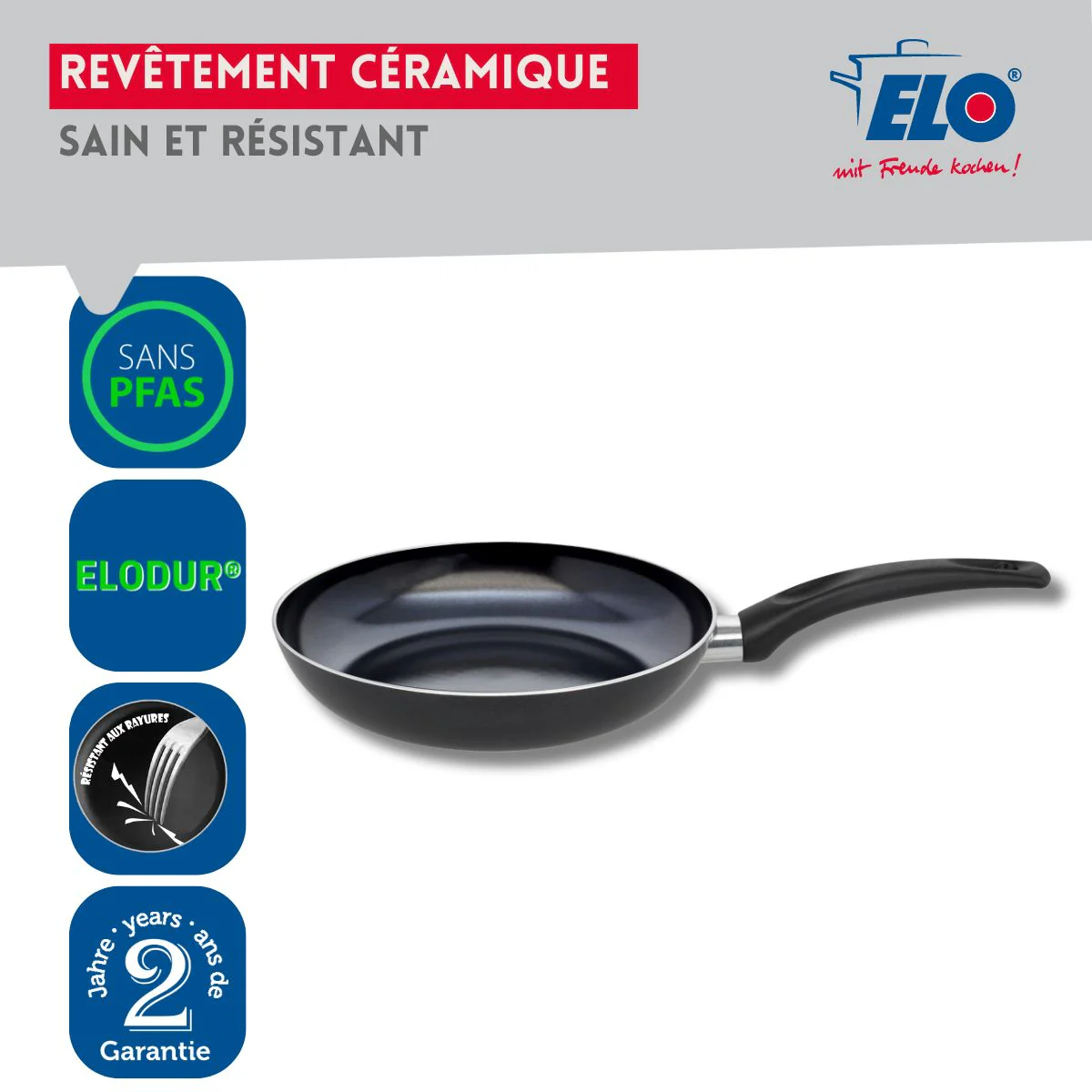 Poêle 28 cm céramique sans PFAS Prima Cucina Elo - Image 4