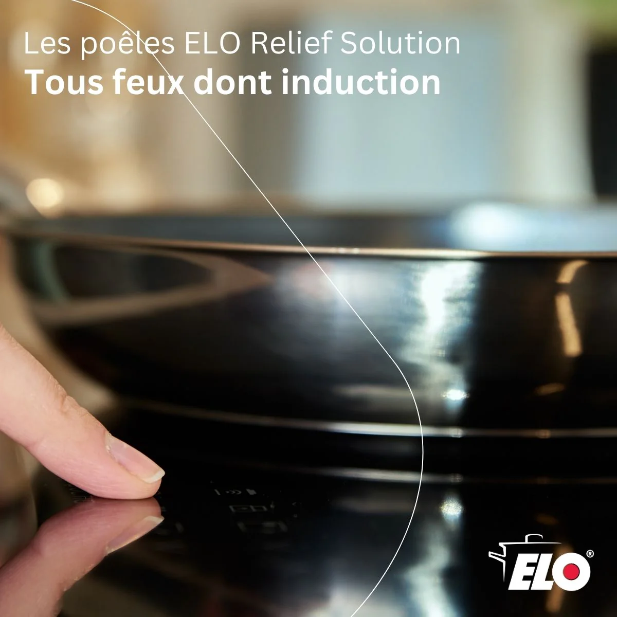 Poêle en acier inoxydable 18/10 32 cm Elo Relief Solution - Image 4
