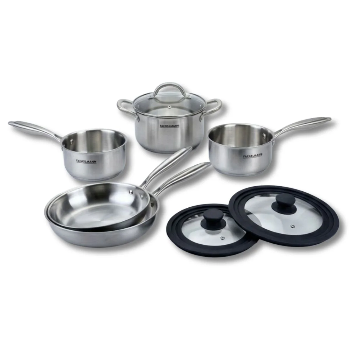 Batterie de cuisine avec 2 casseroles 16/18 cm 1 faitout 20 cm 2 poêles 24/26 cm et 2 ustensiles de cuisine sans PFAS Fackelmann Vita3 - Image 11