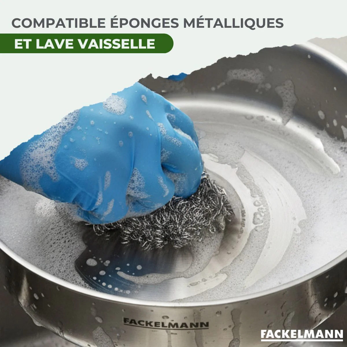 Batterie de cuisine avec 2 casseroles 16/18 cm 1 faitout 20 cm 2 poêles 24/26 cm et 2 ustensiles de cuisine sans PFAS Fackelmann Vita3 - Image 6