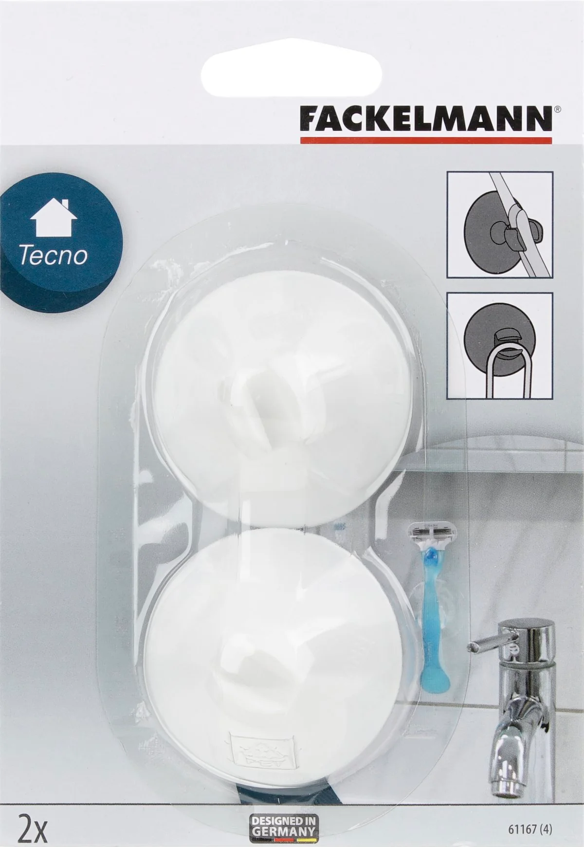 Porte-brosse à dents avec ventouse Fackelmann Tecno - Image 2