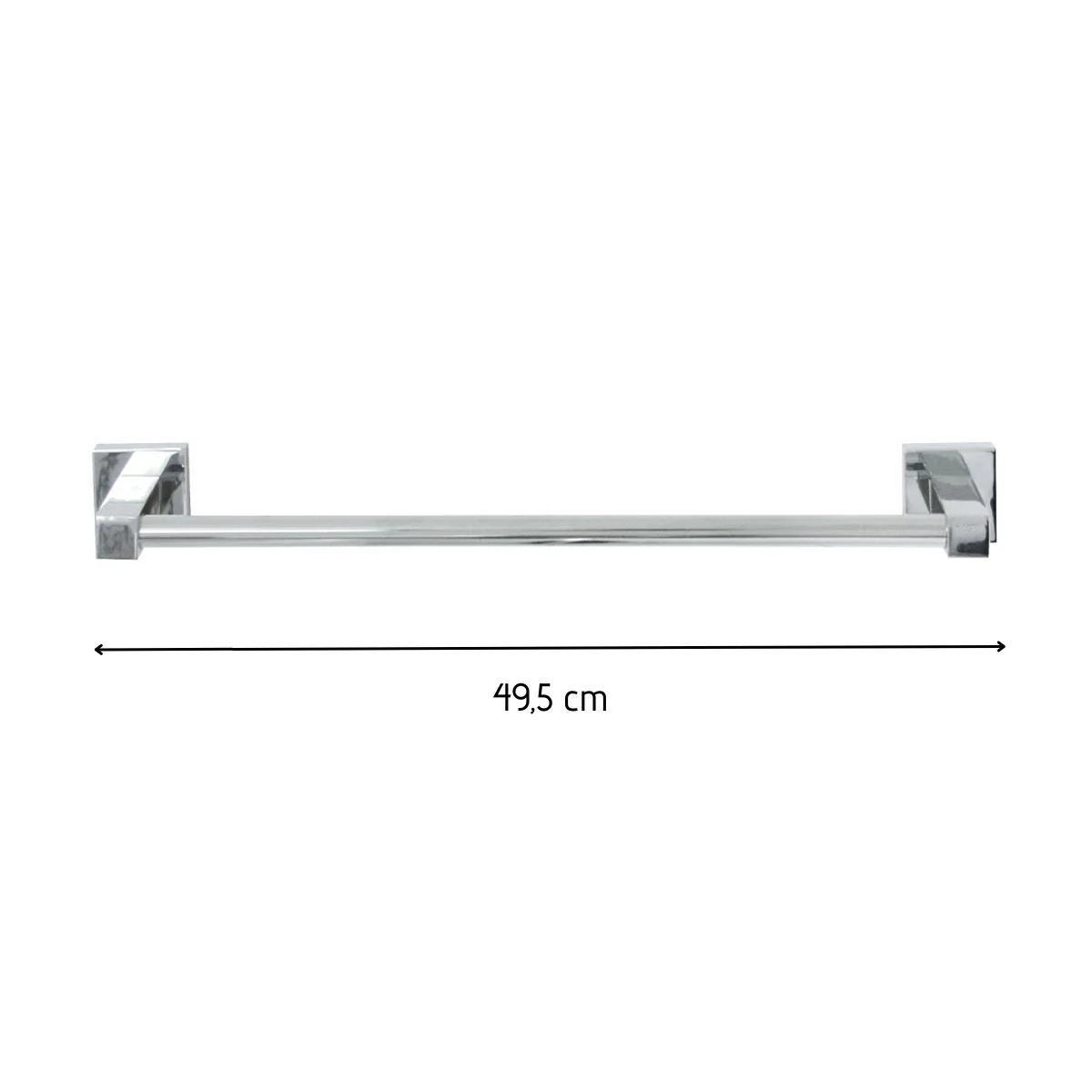 Porte serviette mural vertical gris chrome 49,5 x 5 x 7 cm Fackelmann Mare - Image 3
