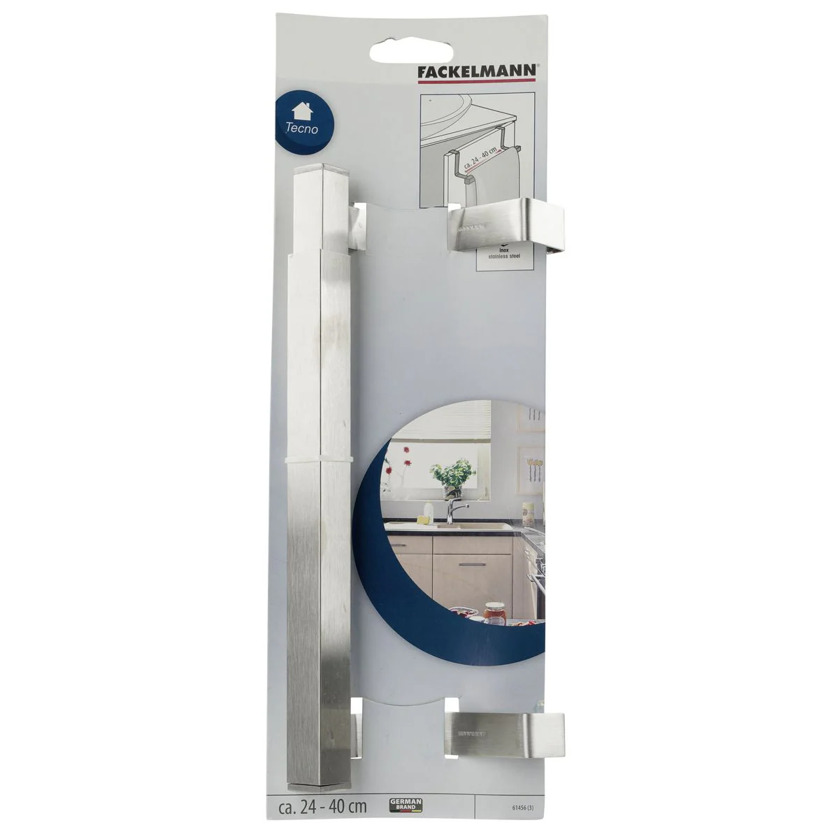 Porte serviette et torchon extensible inox Fackelmann Tecno - Image 3