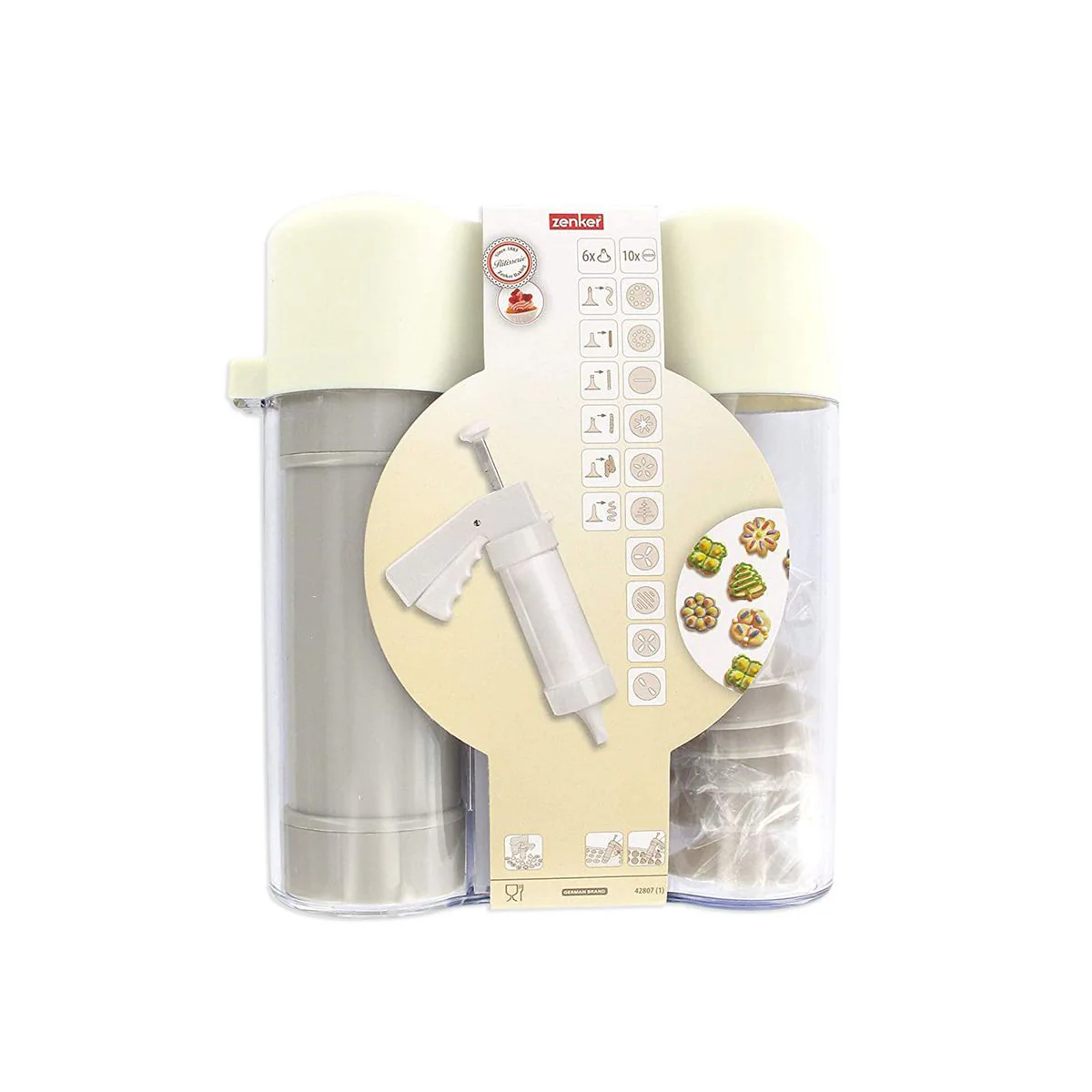 Presse-biscuit et 6 embouts et 10 disques de motifs Zenker Smart Pastry - Image 7