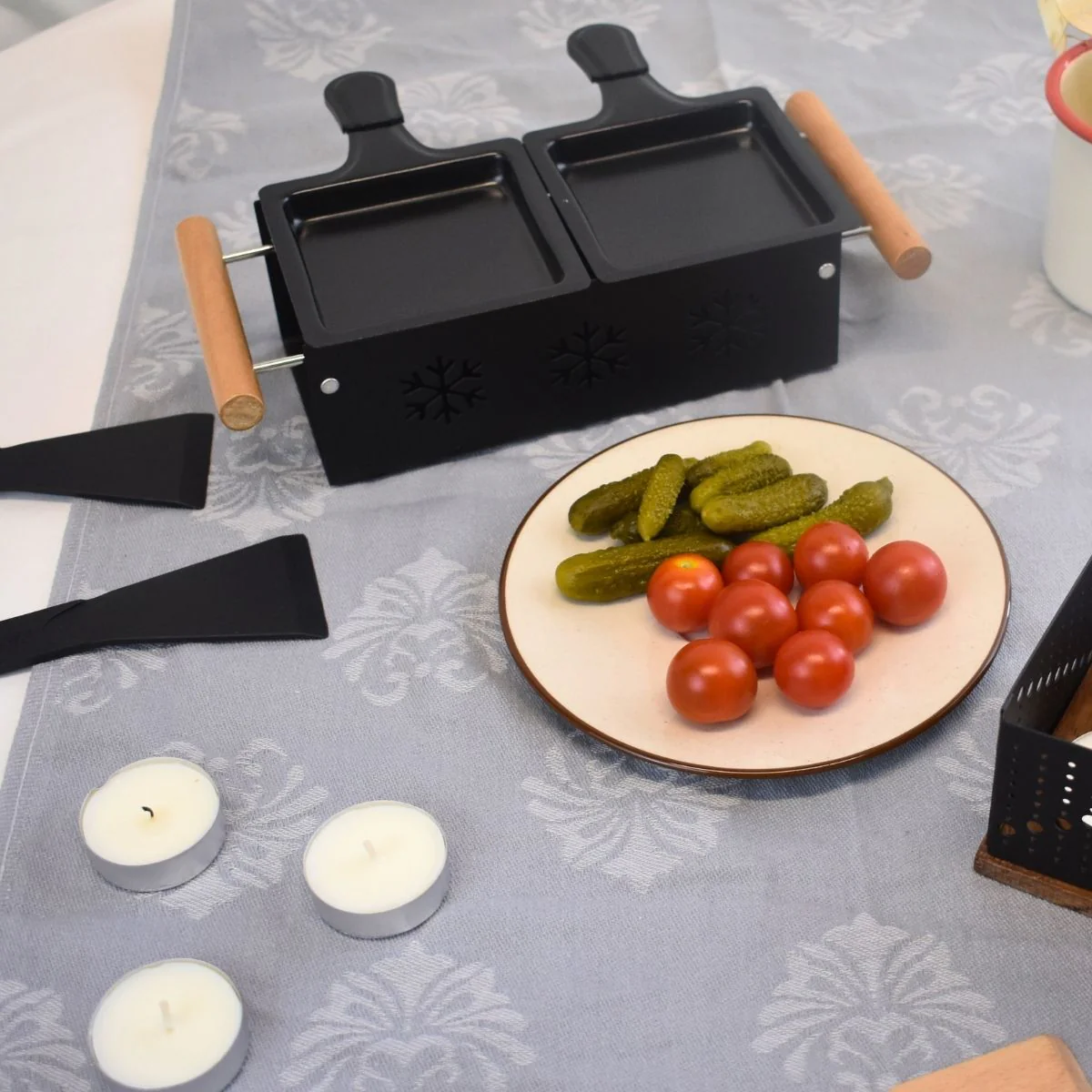 Raclette a la bougie 2 personnes Fackelmann spécialités culinaires - Image 8