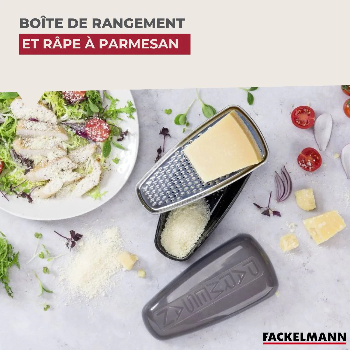 Râpe à parmesan et sa boîte de rangement 19 cm Fackelmann Handmade Tradition - Image 2