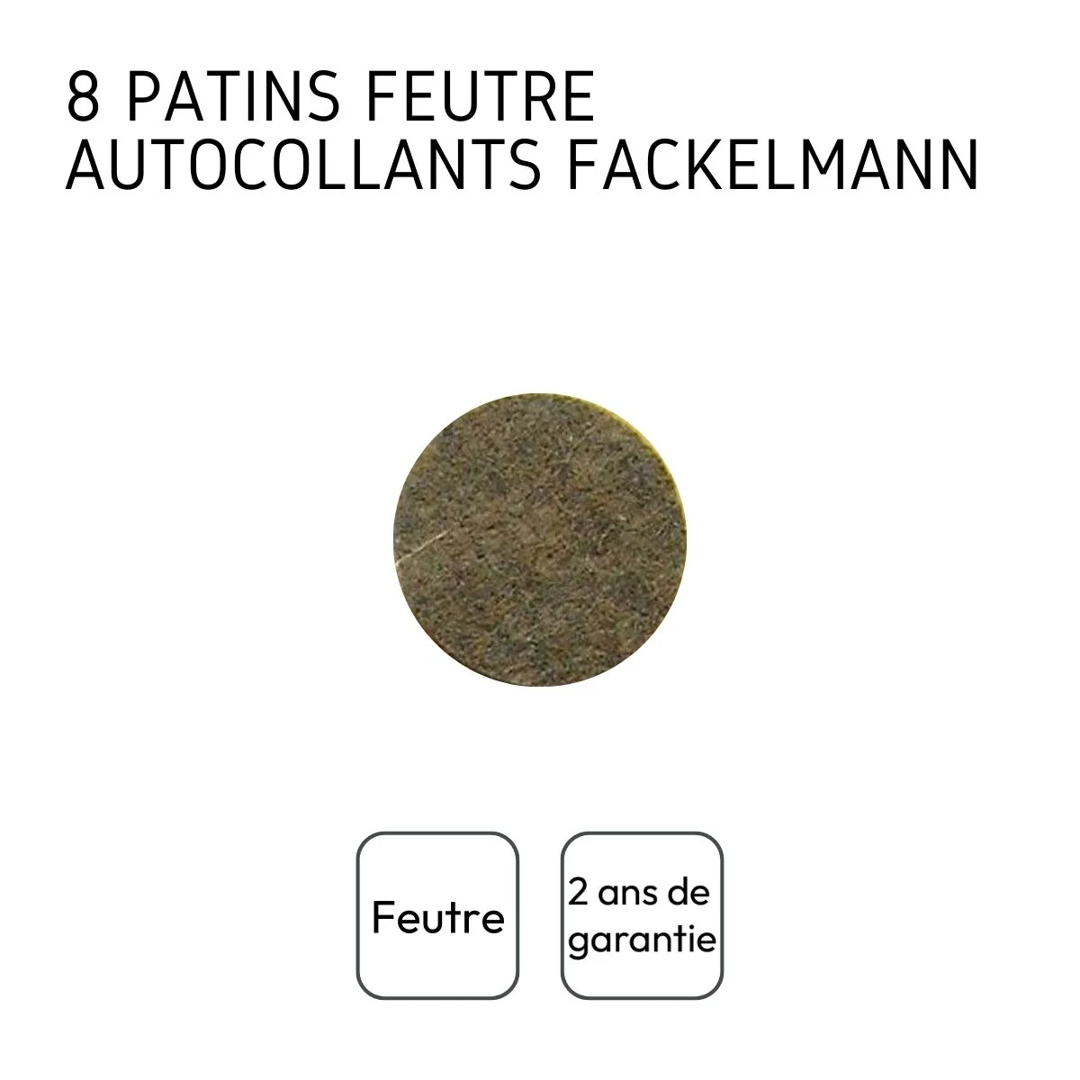 Rondelles feutre adhésives diamètre 22 mm par 12 Fackelmann - Image 4