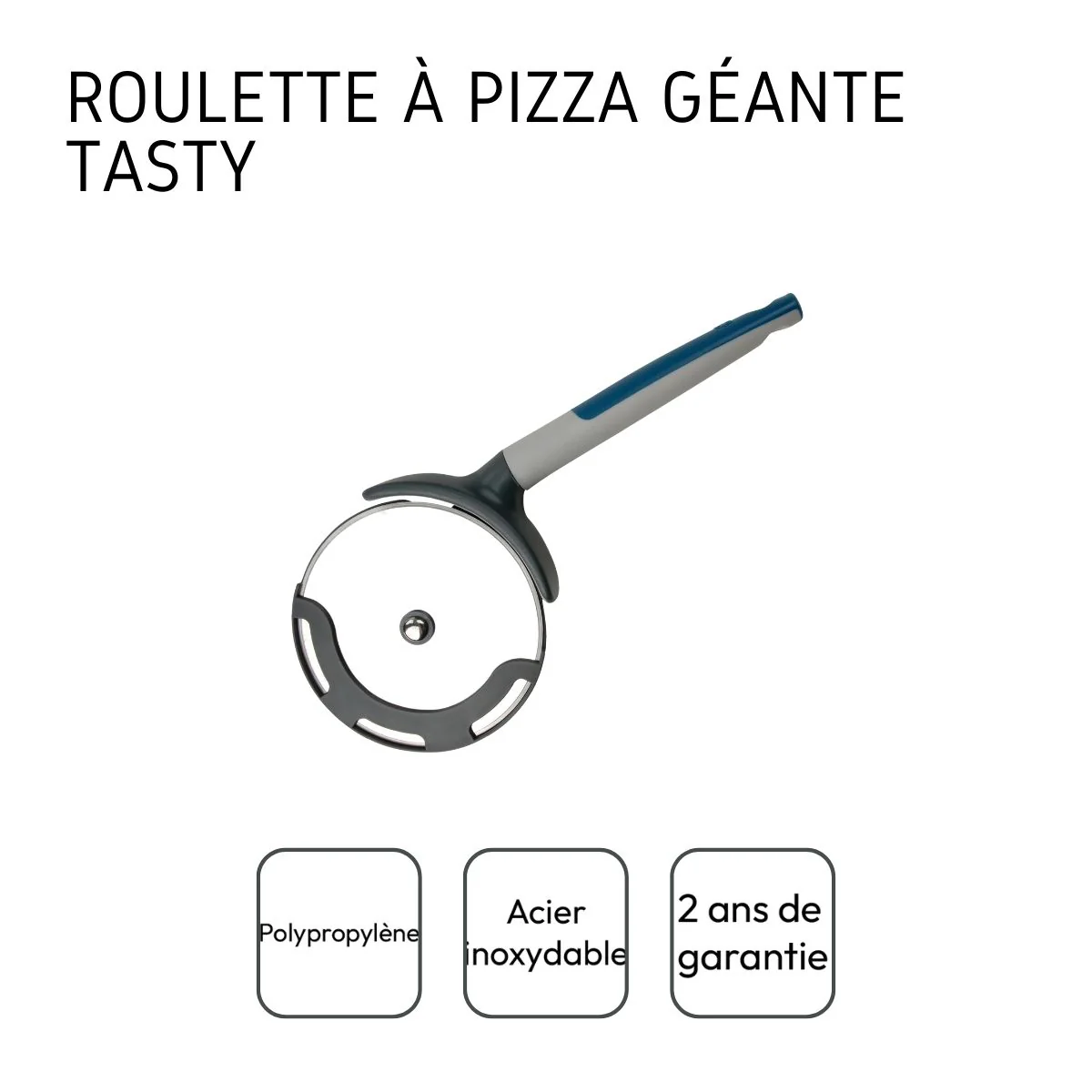 Roulette à pizza géante avec protège lame 25 cmTasty Core - Image 4