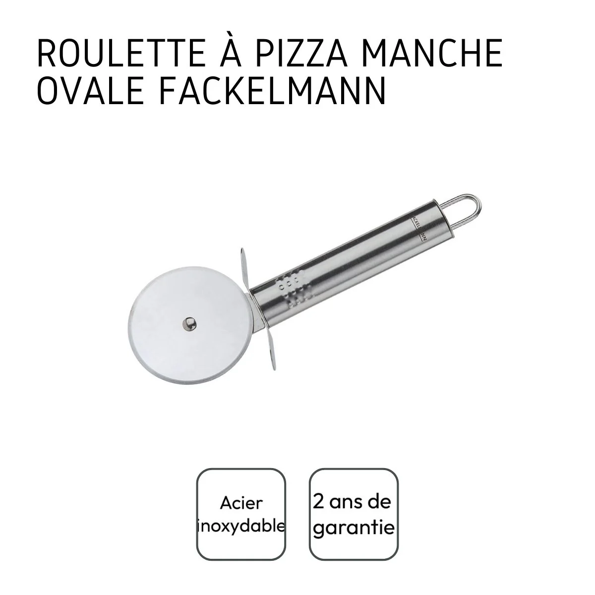 Roulette à pizza en inox 18,5 cm Fackelmann Ovale Limited Edition - Image 4